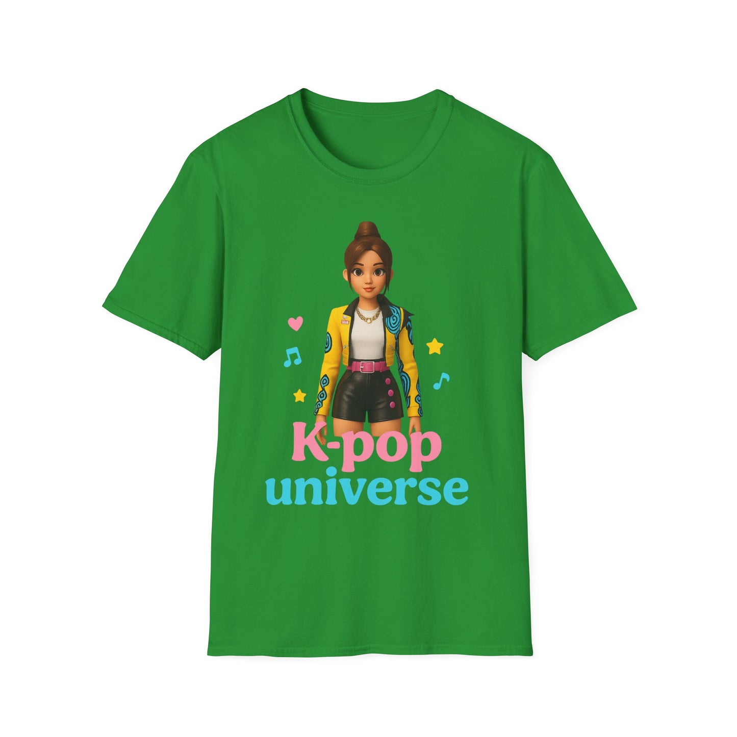 K-Pop Universe Unisex Softstyle T-Shirt, Trendy K-Pop Tee, Gift for Music Lovers, Casual Wear, Concert Outfit