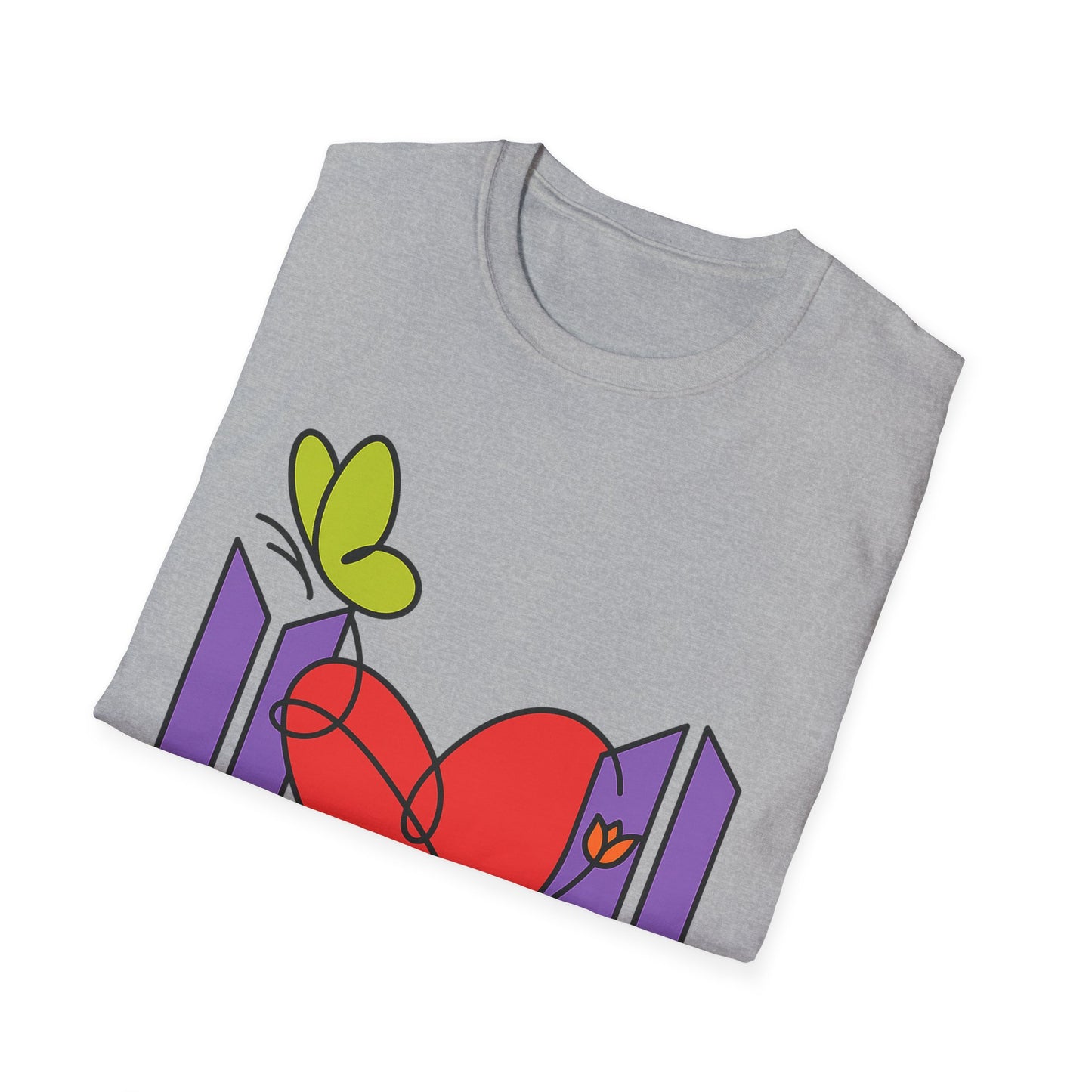 BTS Forever Heart T-Shirt, Unisex Graphic Tees, Music Lover Gift, Trendy Casual Wear, Fan Merchandise, Cute Aesthetic Top
