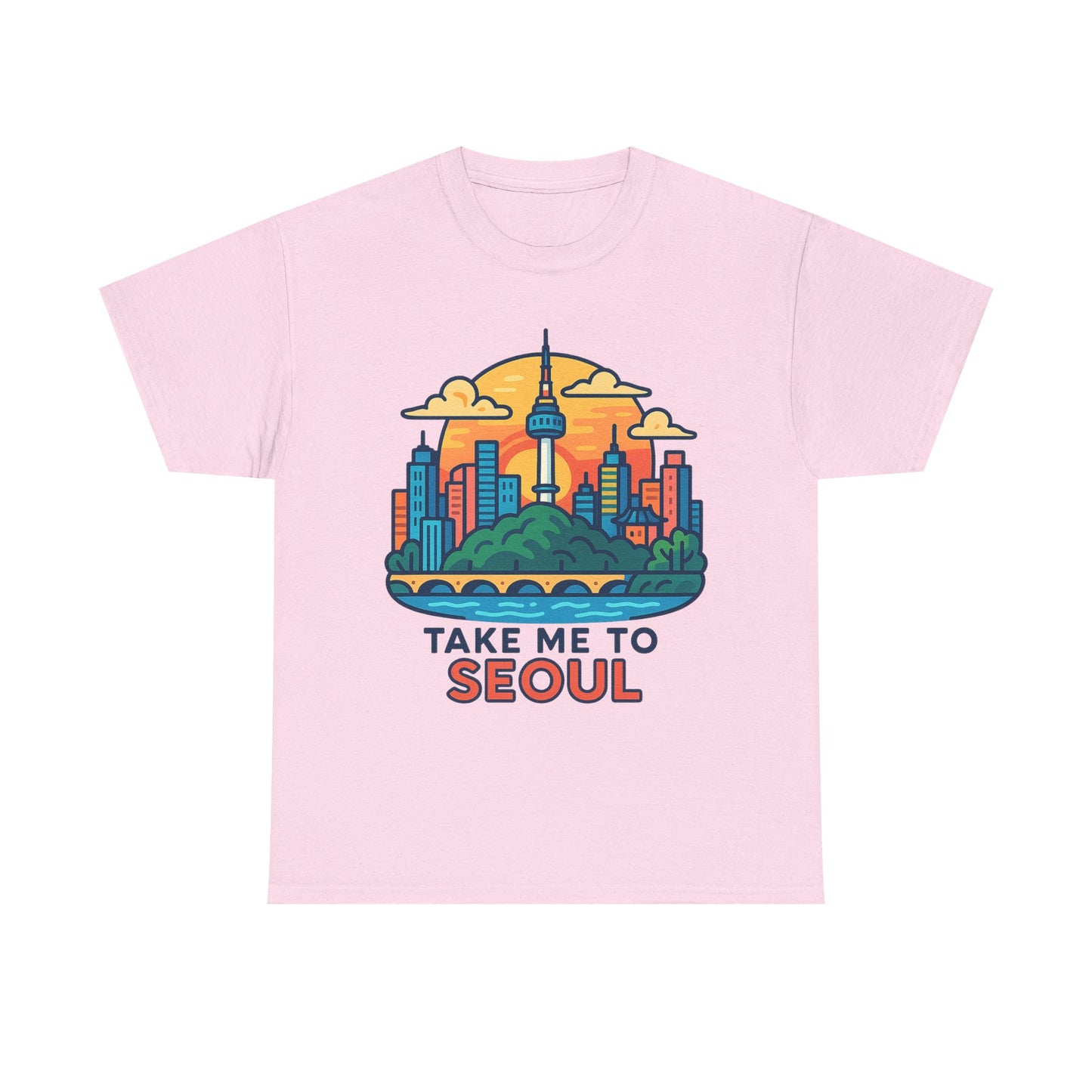 K-Pop Seoul Adventure Tee, Trendy Unisex T-Shirt, City Skyline Graphic, Music Lovers Gift, Casual Streetwear