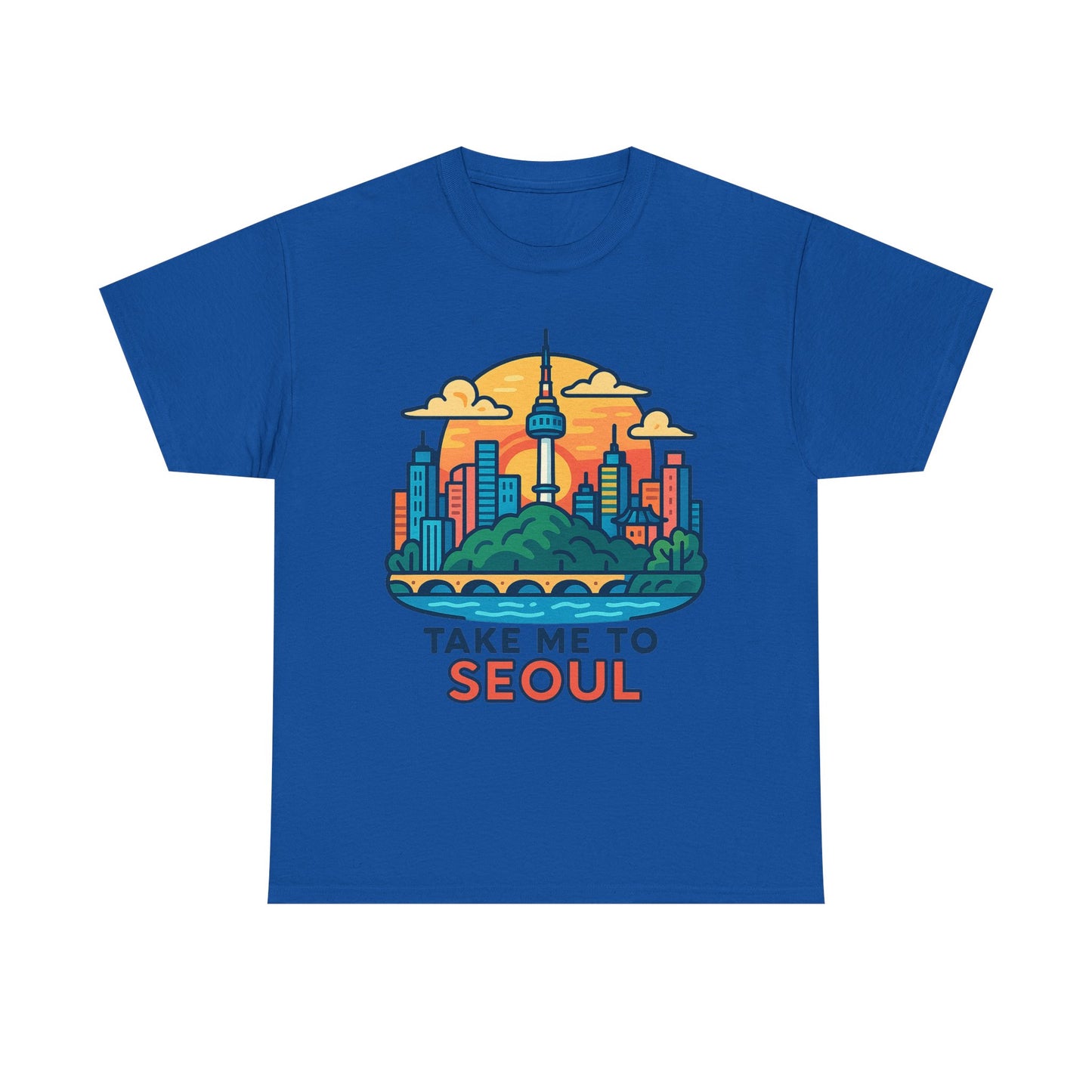 K-Pop Seoul Adventure Tee, Trendy Unisex T-Shirt, City Skyline Graphic, Music Lovers Gift, Casual Streetwear