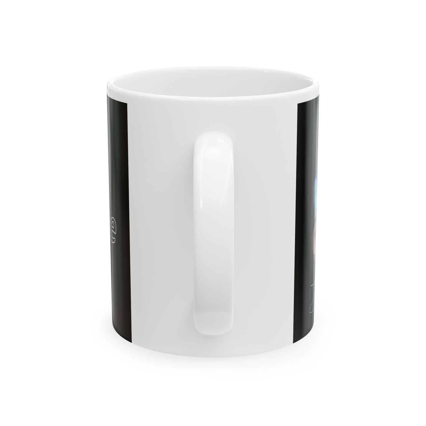 K-Pop Inspired Ceramic Mug, 11oz/15oz, Unique Coffee Cup for Fans, Gift for Birthday, Holiday, Collectible, Black and White Design