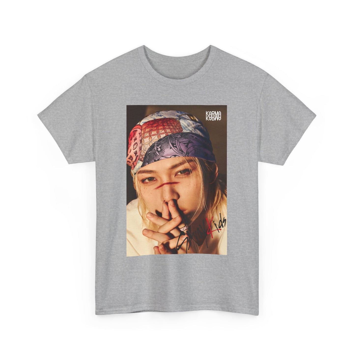 K-Pop Inspired Unisex Heavy Cotton Tee - Trendy Graphic Tee, Music Fan Shirt, Casual Wear, Gift for K-Pop Lovers