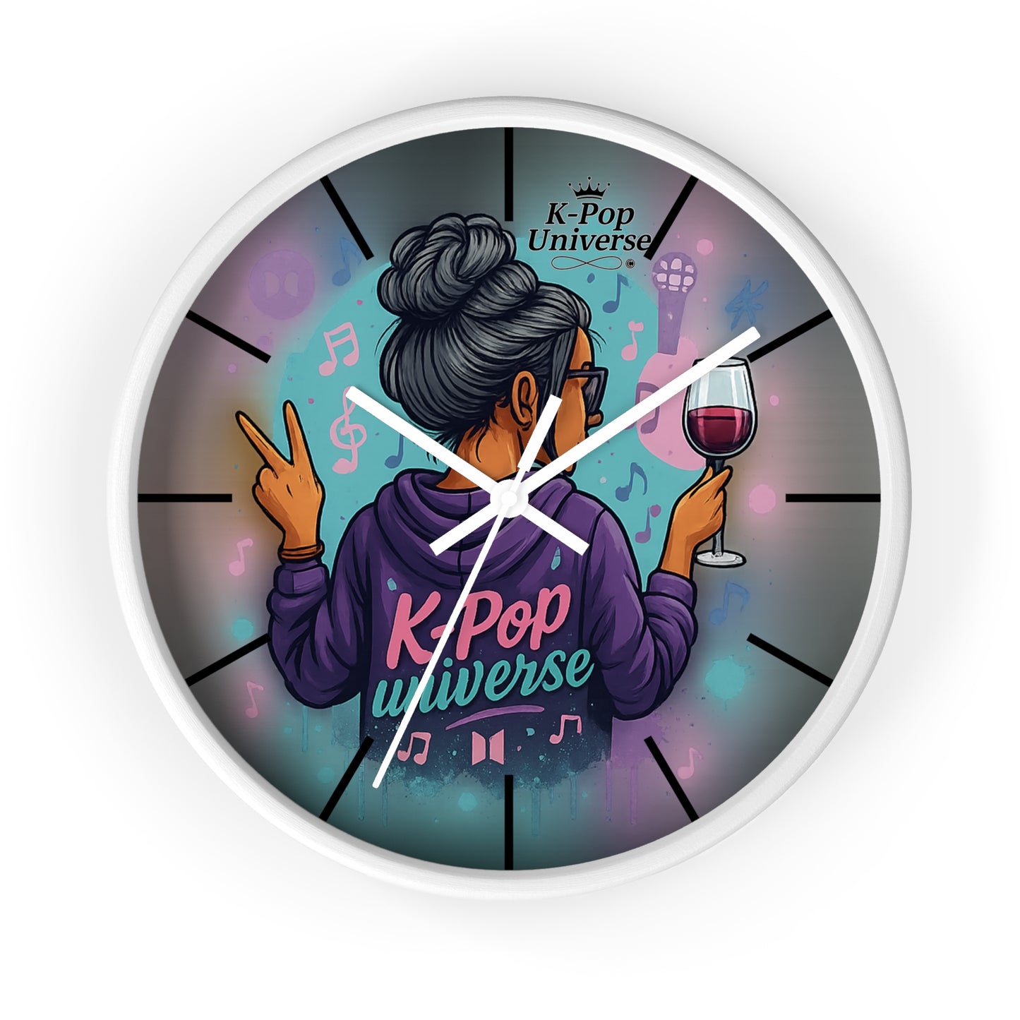 K-Pop Universe Wall Clock, Stylish Home Decor, Music Lover Gift, K-Pop Fan Accessory, Unique Wall Art, Trendy Timepiece