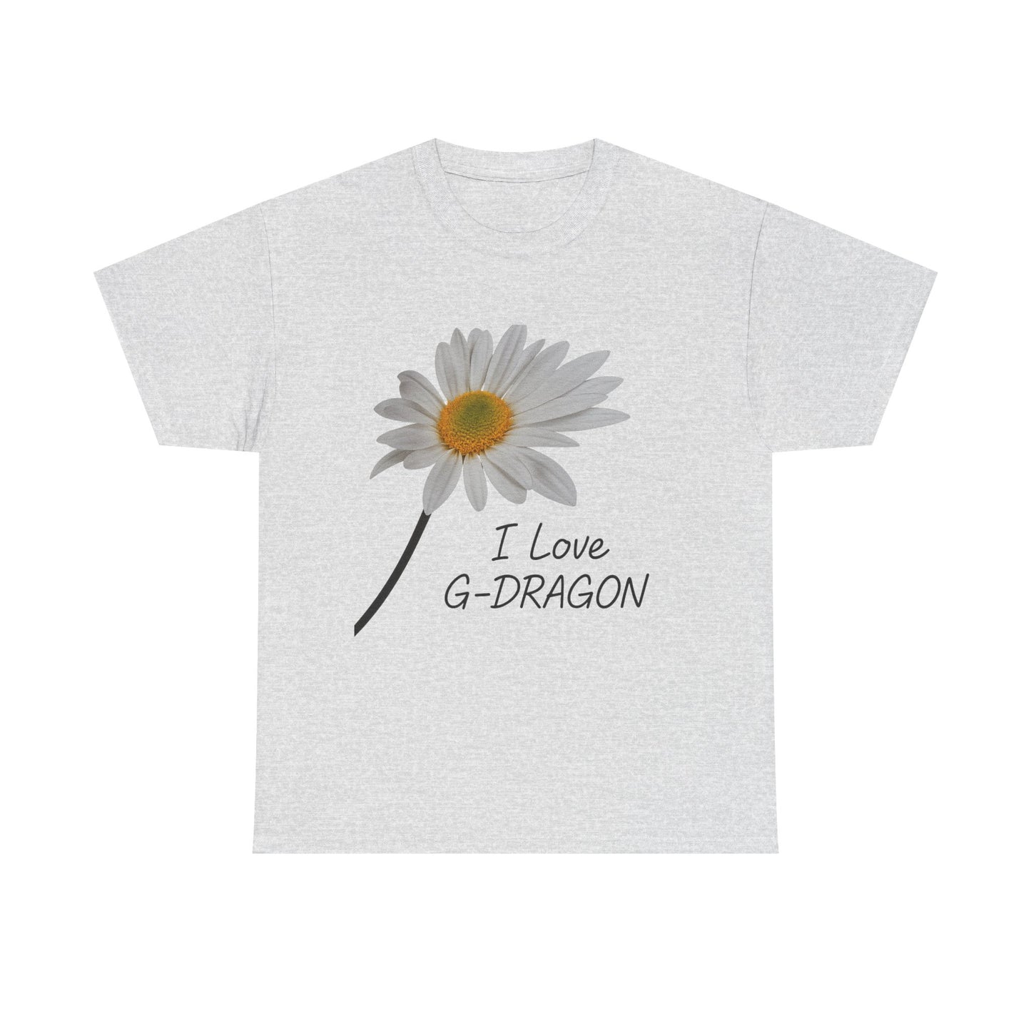 K-Pop Fan Tee, I Love G-DRAGON T-Shirt, Unisex Cotton Top, Music Lover Gift, Floral Graphic Tee, Birthday Gift for Fans,GD, G-DRAGON