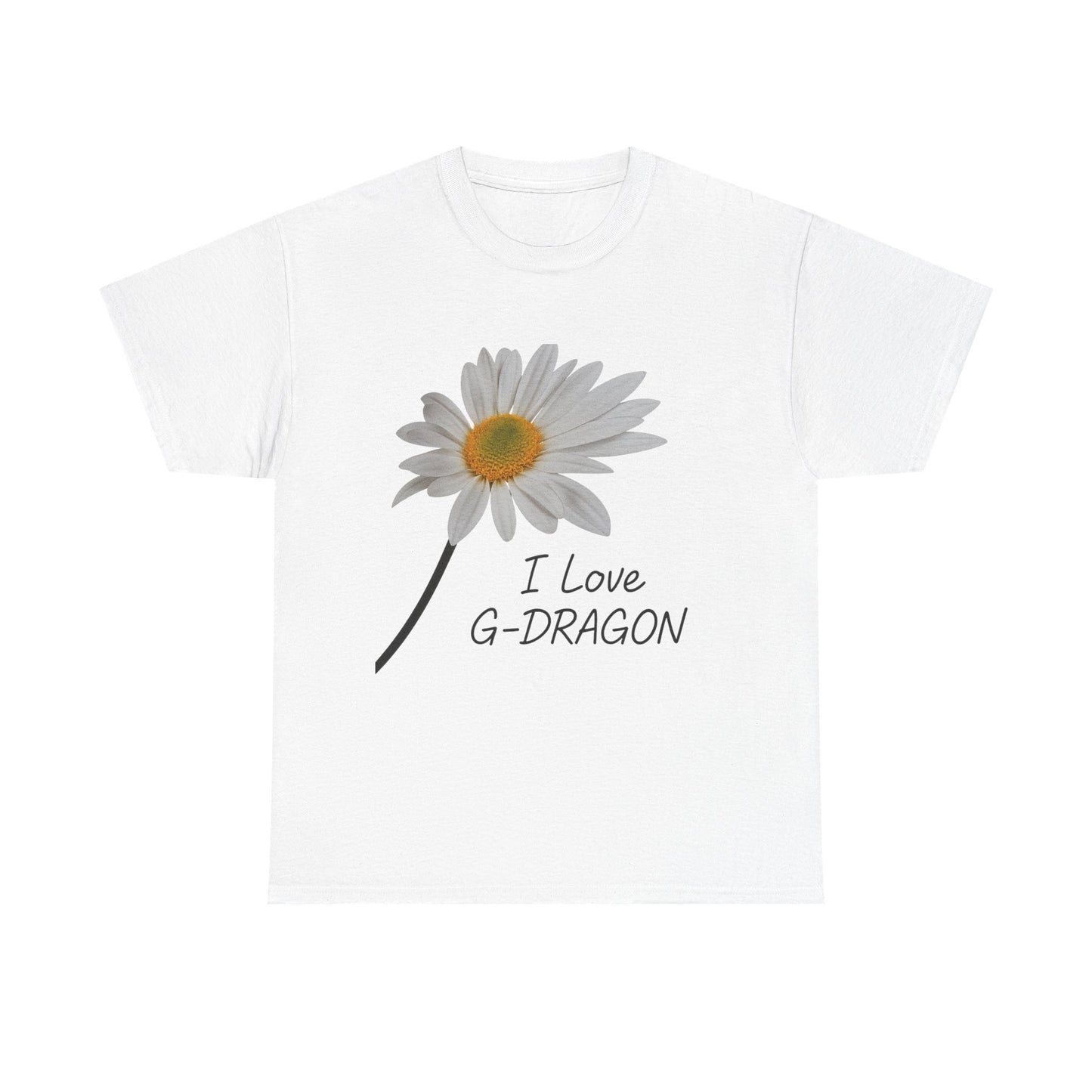 K-Pop Fan Tee, I Love G-DRAGON T-Shirt, Unisex Cotton Top, Music Lover Gift, Floral Graphic Tee, Birthday Gift for Fans,GD, G-DRAGON