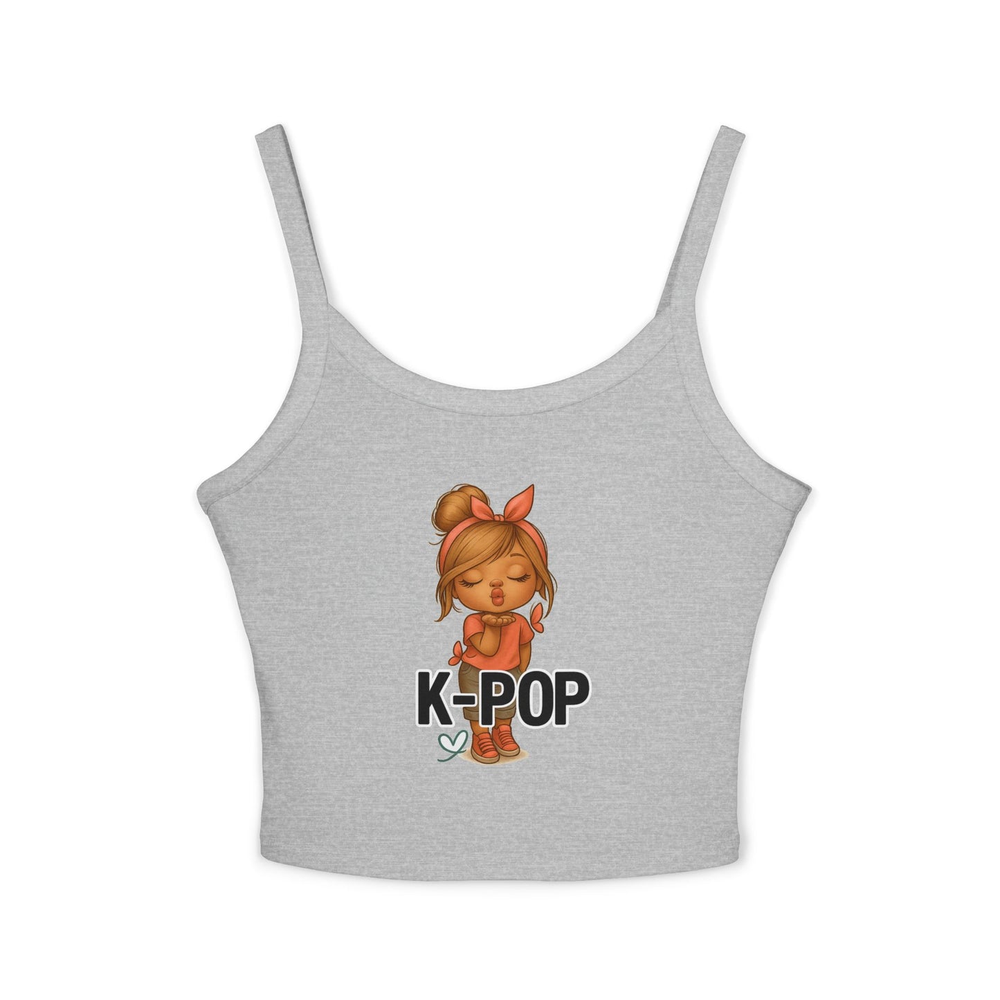 K-Pop Inspired Women's Spaghetti Strap Tank Top, Summer Fashion, Music Lover Gift, Festival Wear, Trendy Tops