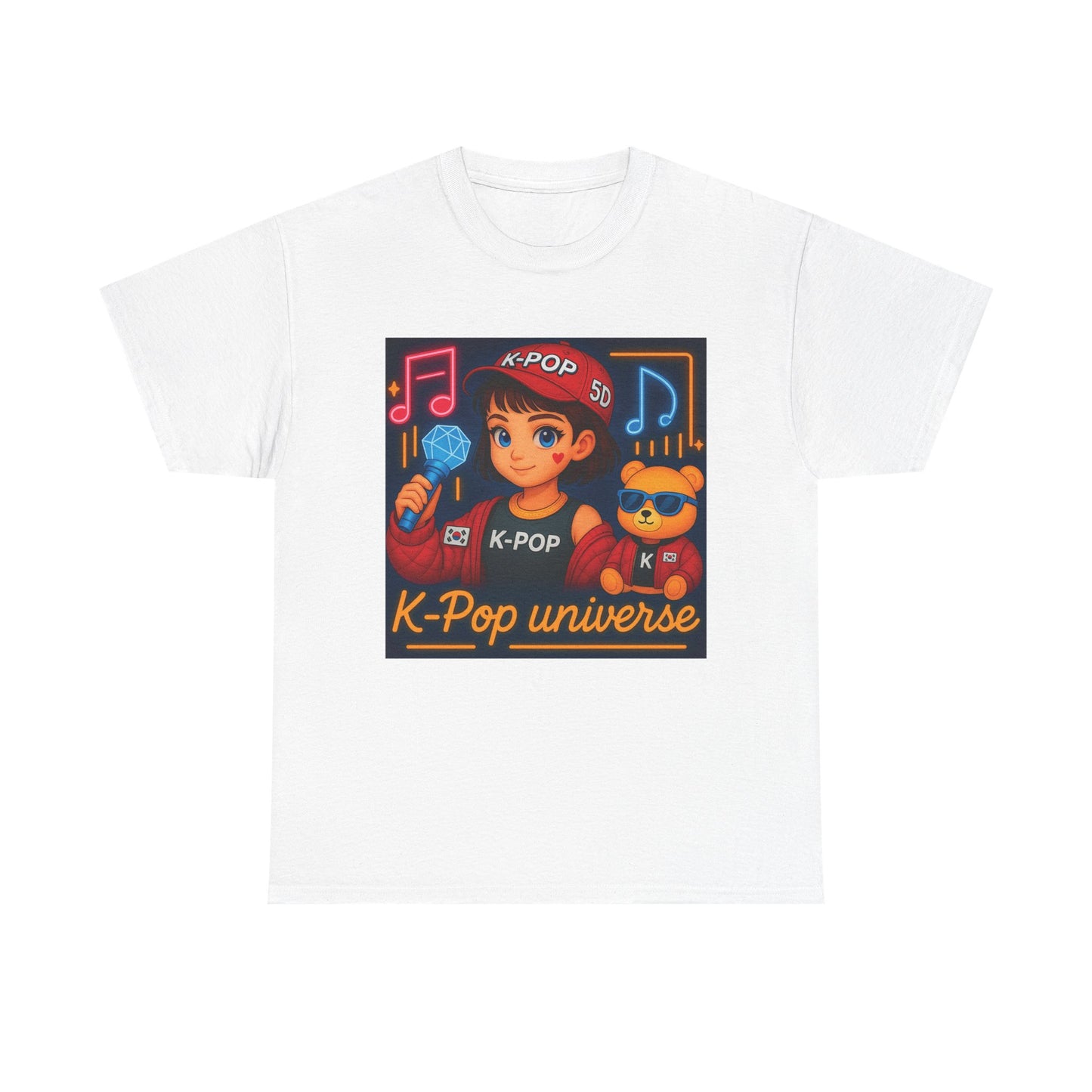K-Pop Universe "Good Vibes Only" Graphic T-Shirt, Unisex Cotton Tee, Music Lover Gift, Concert Wear, Casual Style
