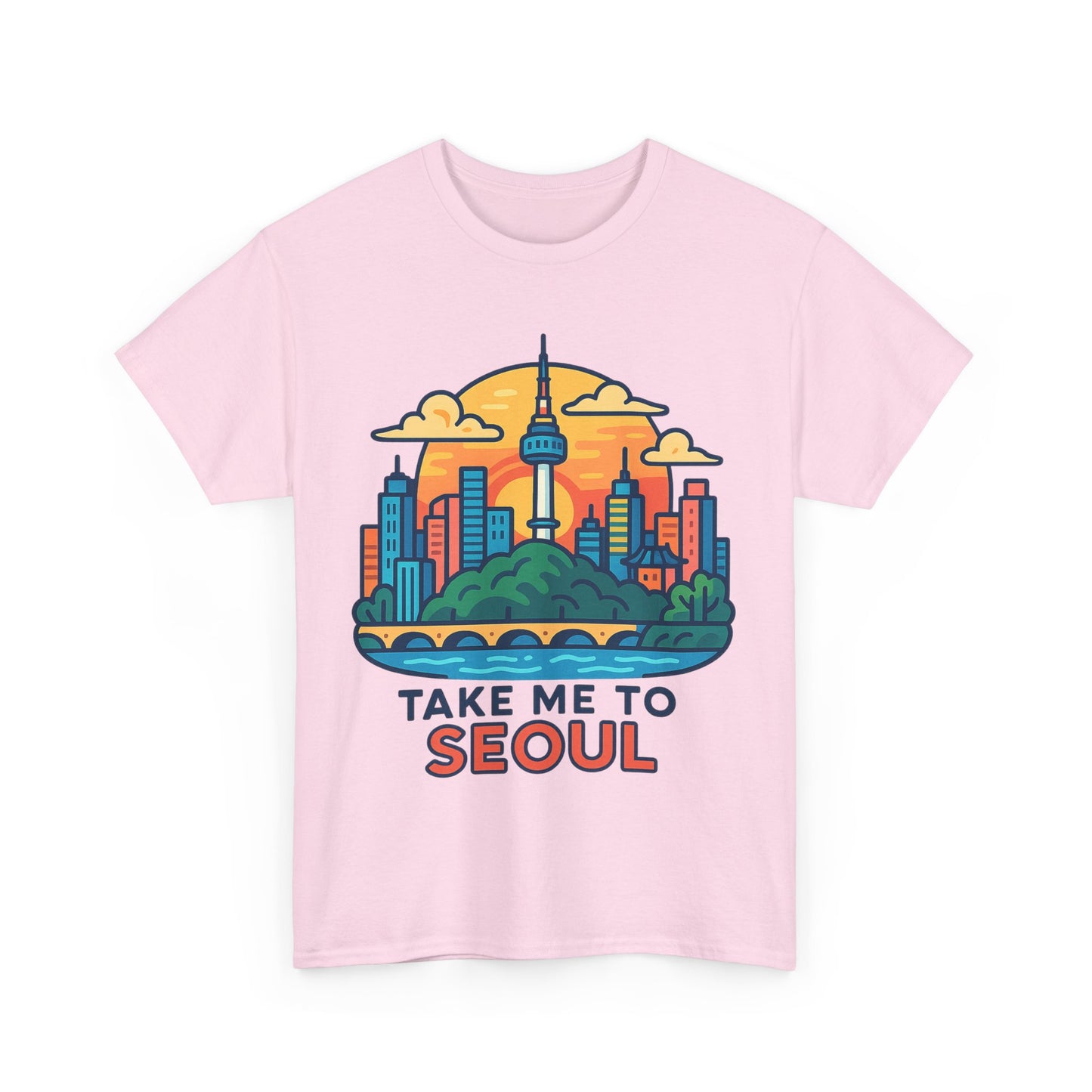 K-Pop Seoul Adventure Tee, Trendy Unisex T-Shirt, City Skyline Graphic, Music Lovers Gift, Casual Streetwear