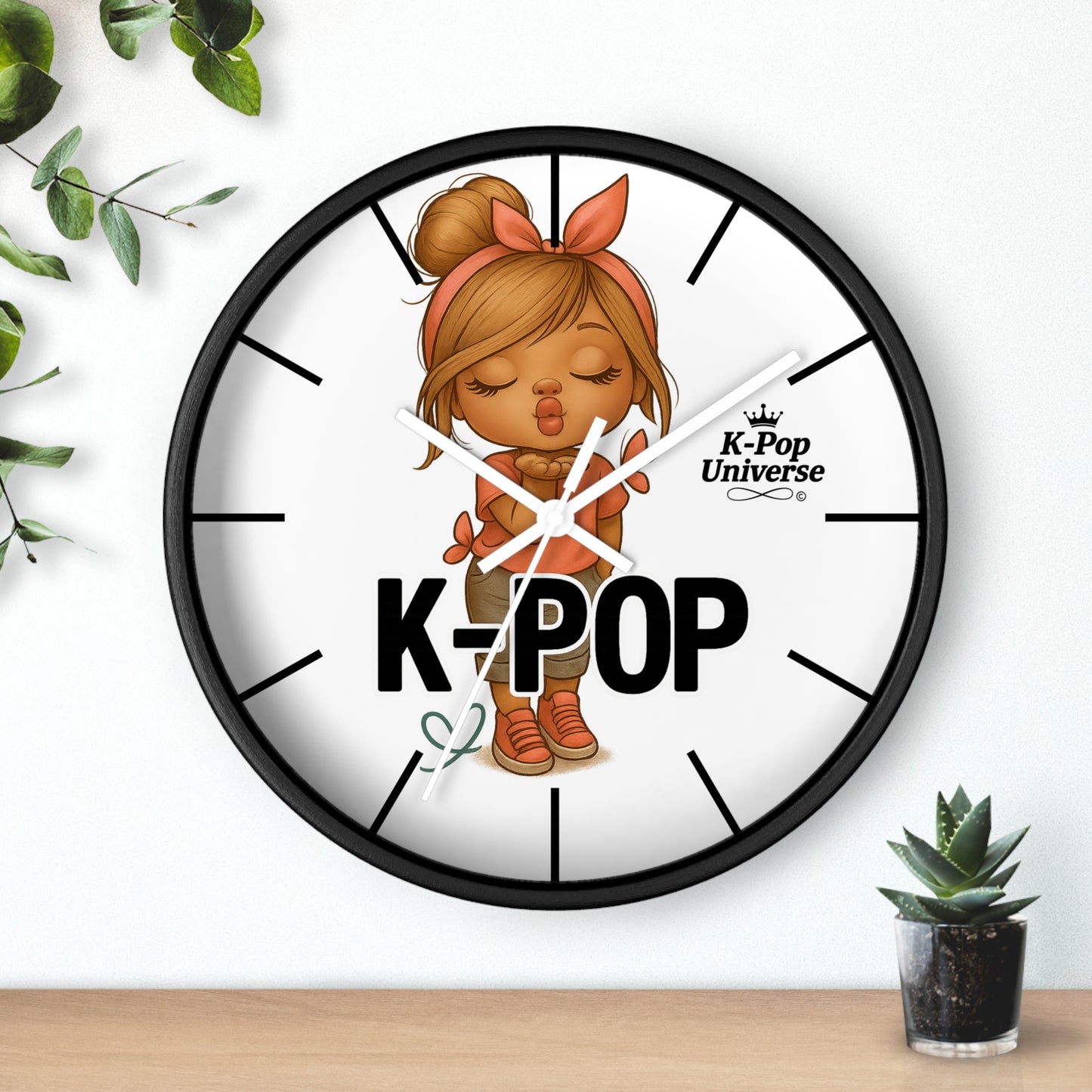 K-Pop Themed Wall Clock, Cute K-Pop Decor, Fan Gift, Music Lover Gift, Unique Home Decor, Trendy Wall Art