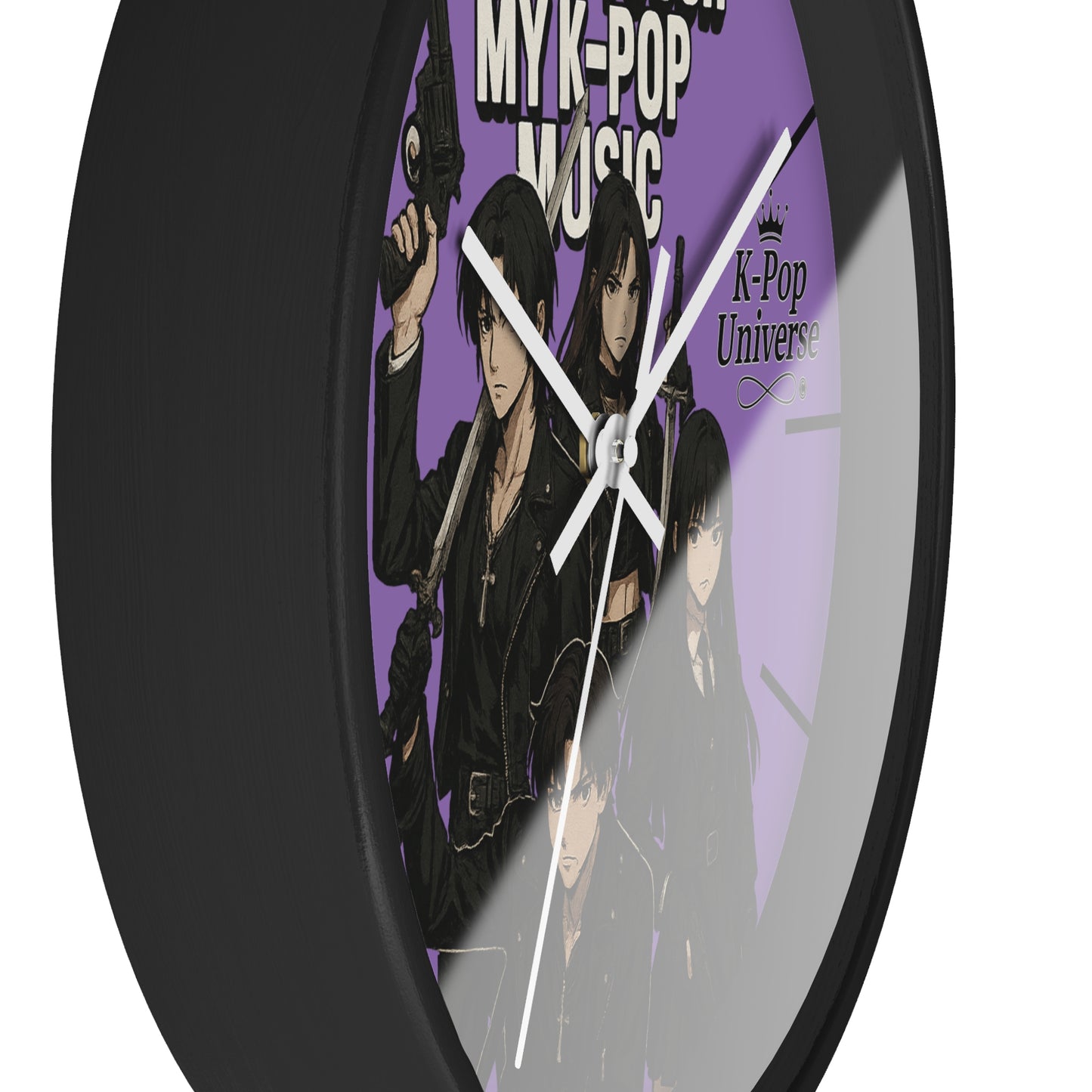 K-Pop Music Wall Clock, Unique Decor for Music Lovers, Perfect Gift for Fans, Bedroom or Living Room Wall Art, Don't Touch My K-Pop Music