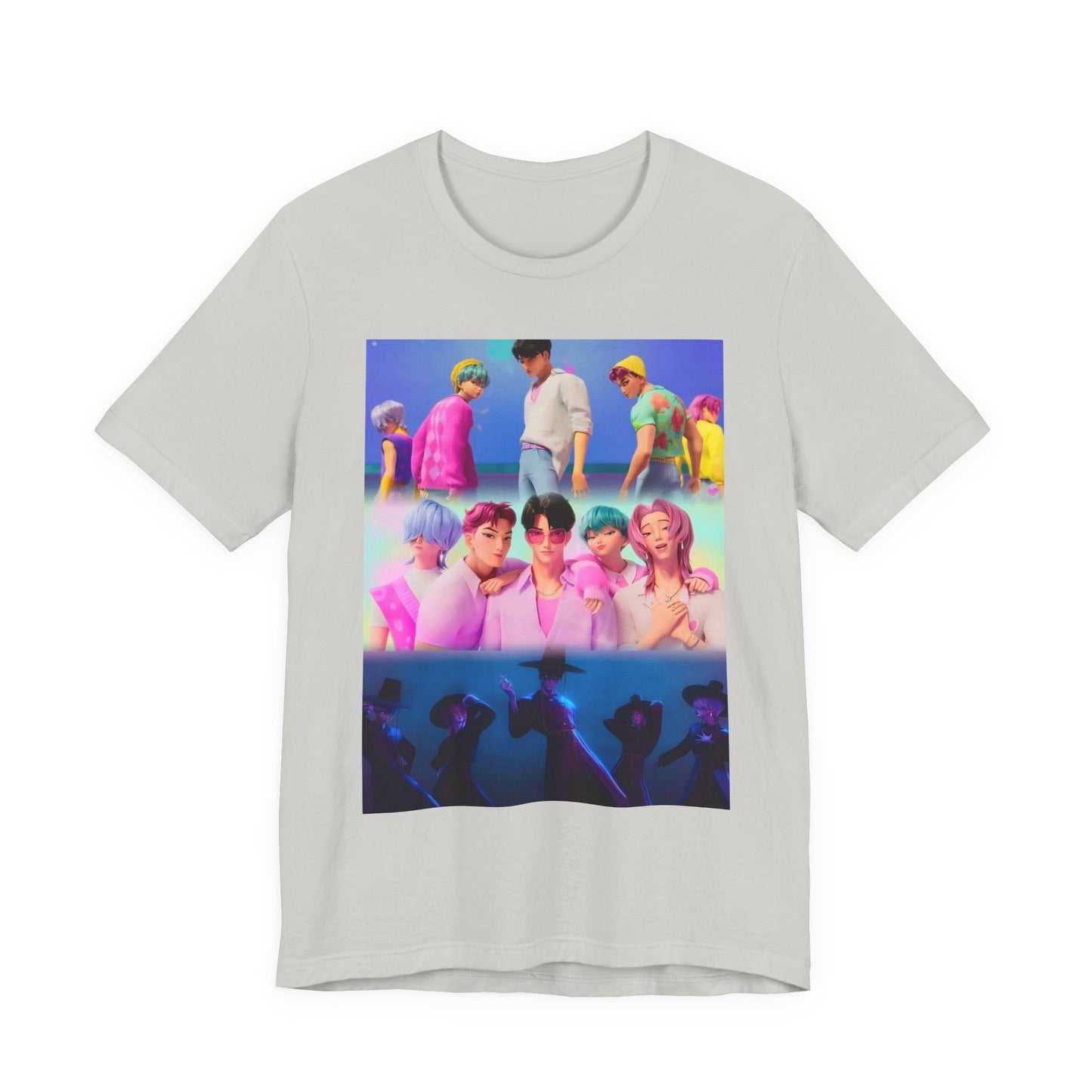 ‼️Limited edition‼️ K-Pop Inspired Unisex Jersey Tee, Perfect for Concerts, Casual Wear, Fan Apparel, Gifts for Music Lovers, Streetwear, K-pop demon hunters,Saja boys