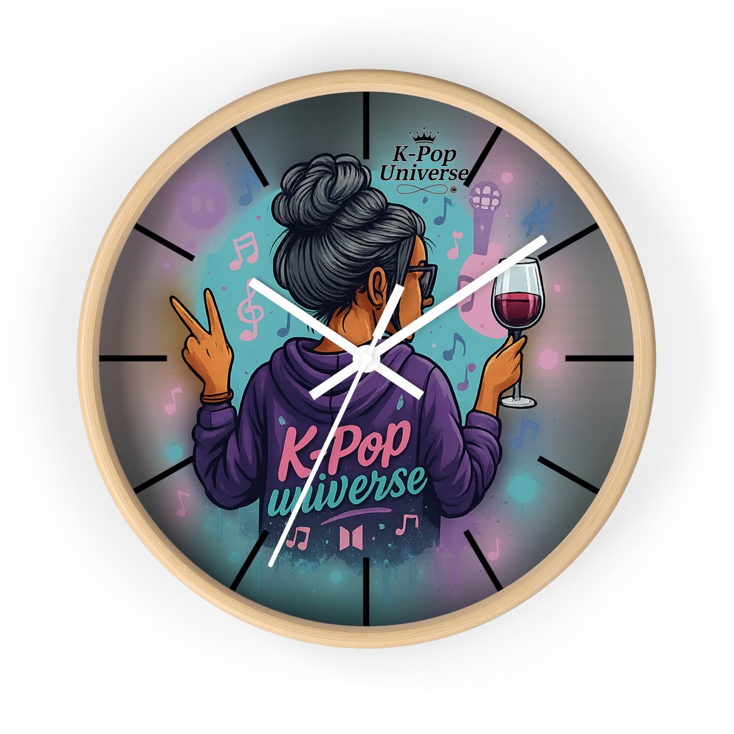 K-Pop Universe Wall Clock, Stylish Home Decor, Music Lover Gift, K-Pop Fan Accessory, Unique Wall Art, Trendy Timepiece