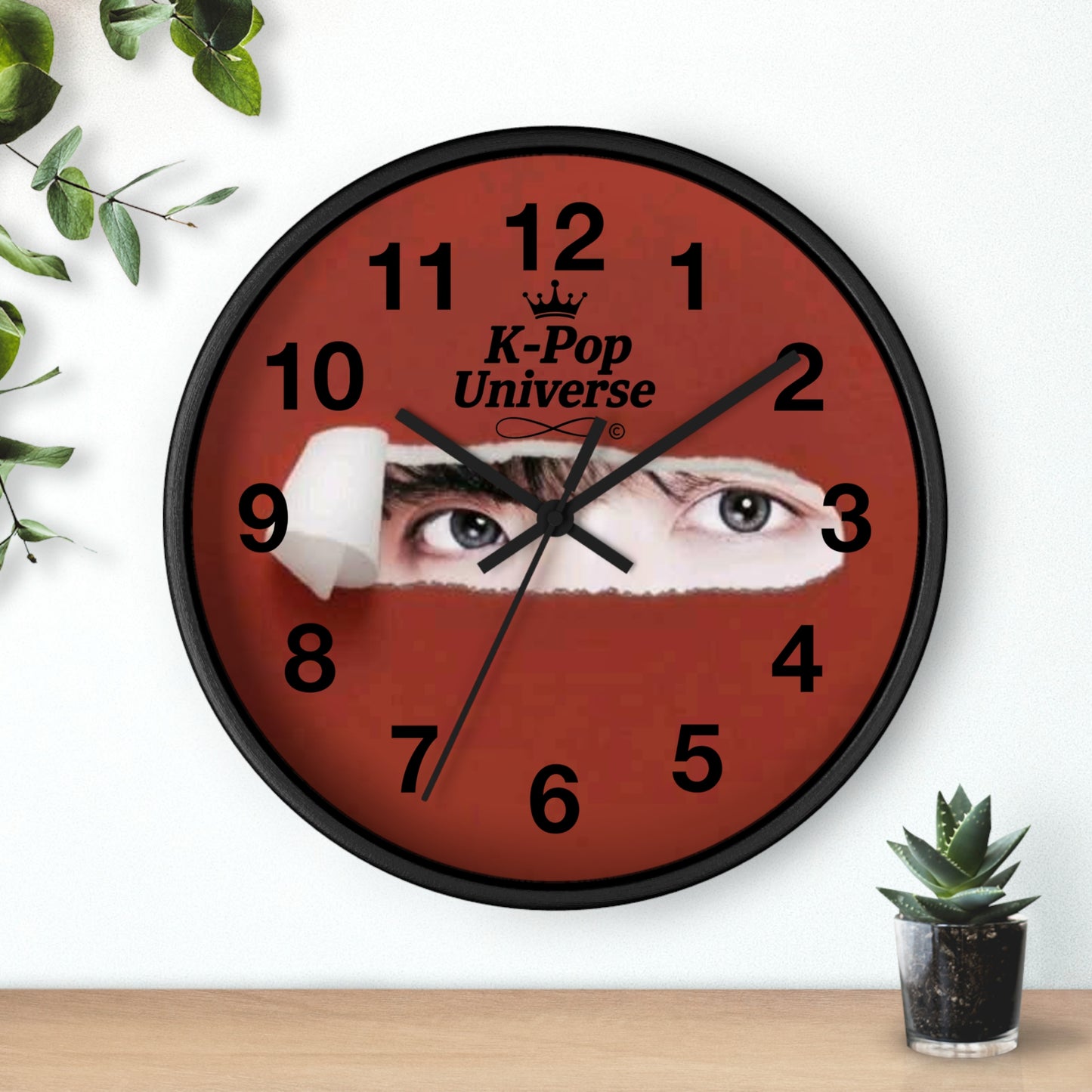 K-Pop Inspired Wall Clock for Fandom Decor, Unique Gift for Fans, Home Office Decor, K-Pop Universe Timepiece, Aesthetic Wall Art/J-Hope/BTS