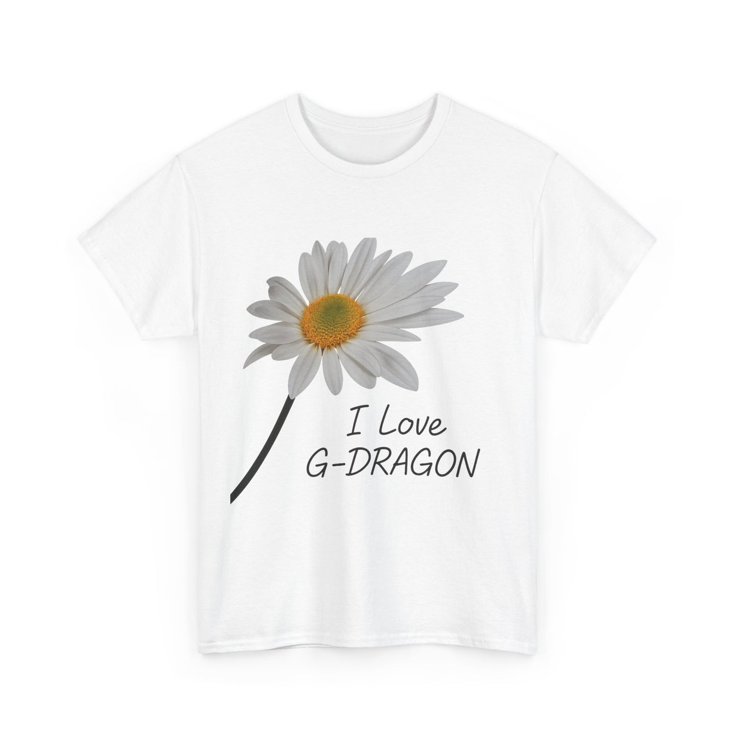K-Pop Fan Tee, I Love G-DRAGON T-Shirt, Unisex Cotton Top, Music Lover Gift, Floral Graphic Tee, Birthday Gift for Fans,GD, G-DRAGON
