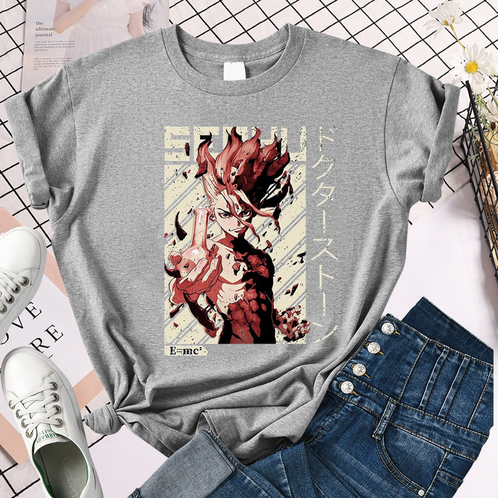Anime Dr. Stone Loose Short Sleeve T-Shirt, NelVKpop , kpopuniverse