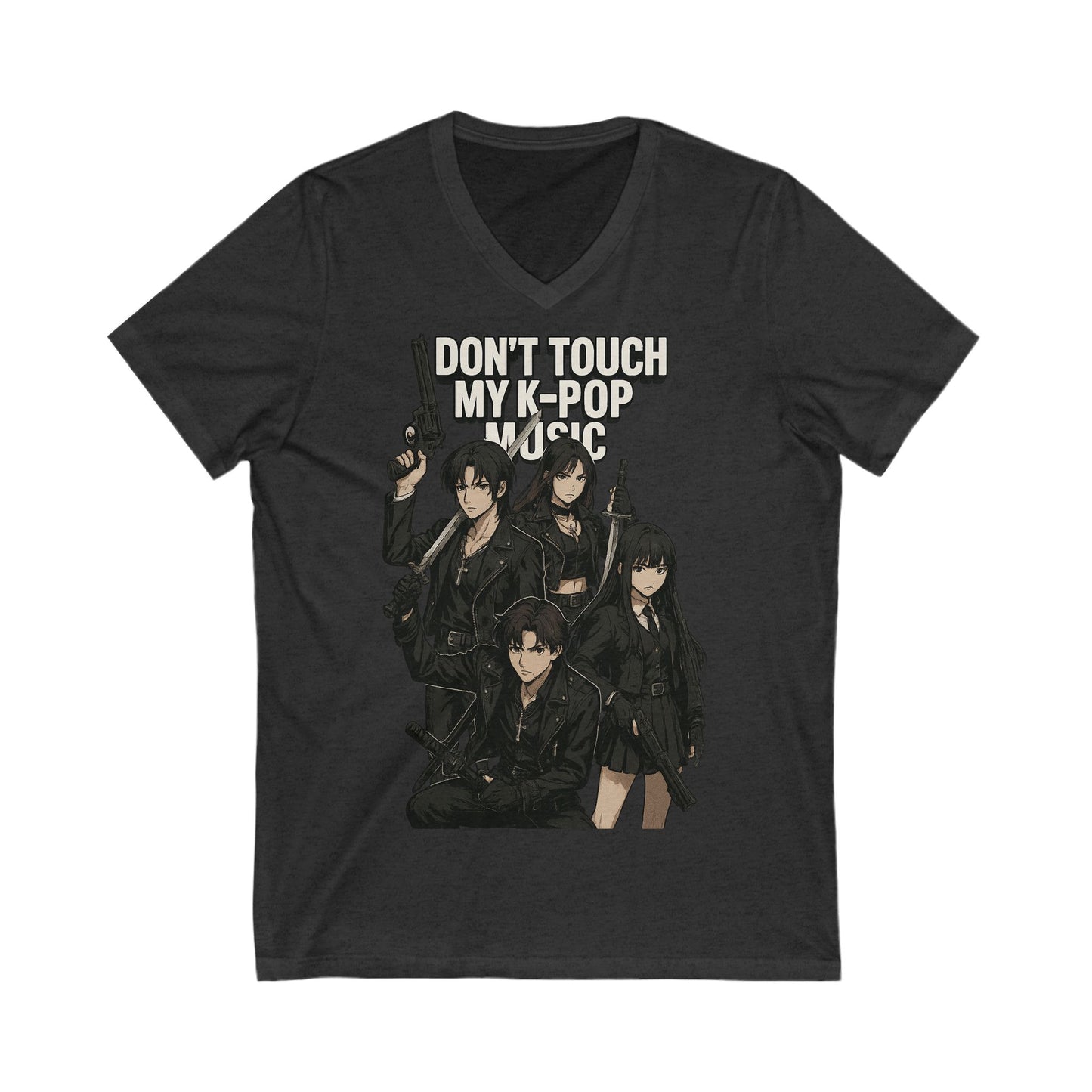 Unisex Jersey Short Sleeve V-Neck Tee