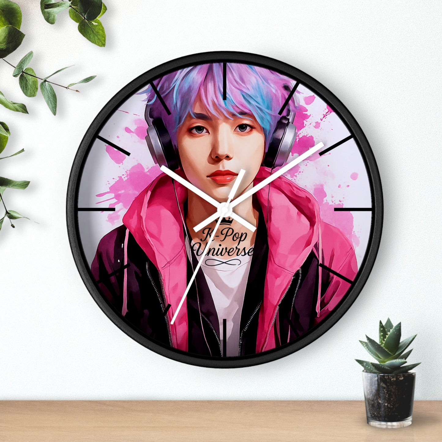 K-Pop Themed Wall Clock, Trendy Clock for Music Lovers, Perfect Gift for K-Pop Fans, Home Decor, Unique Desk Accessory