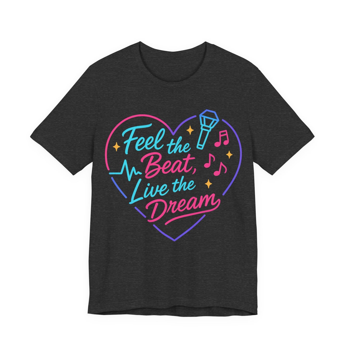 K-Pop Inspired Graphic Tee for Music Lovers, Feel the Beat T-Shirt, Unisex Music Tee, Concert Apparel, Gift for Fans, Festival Wear