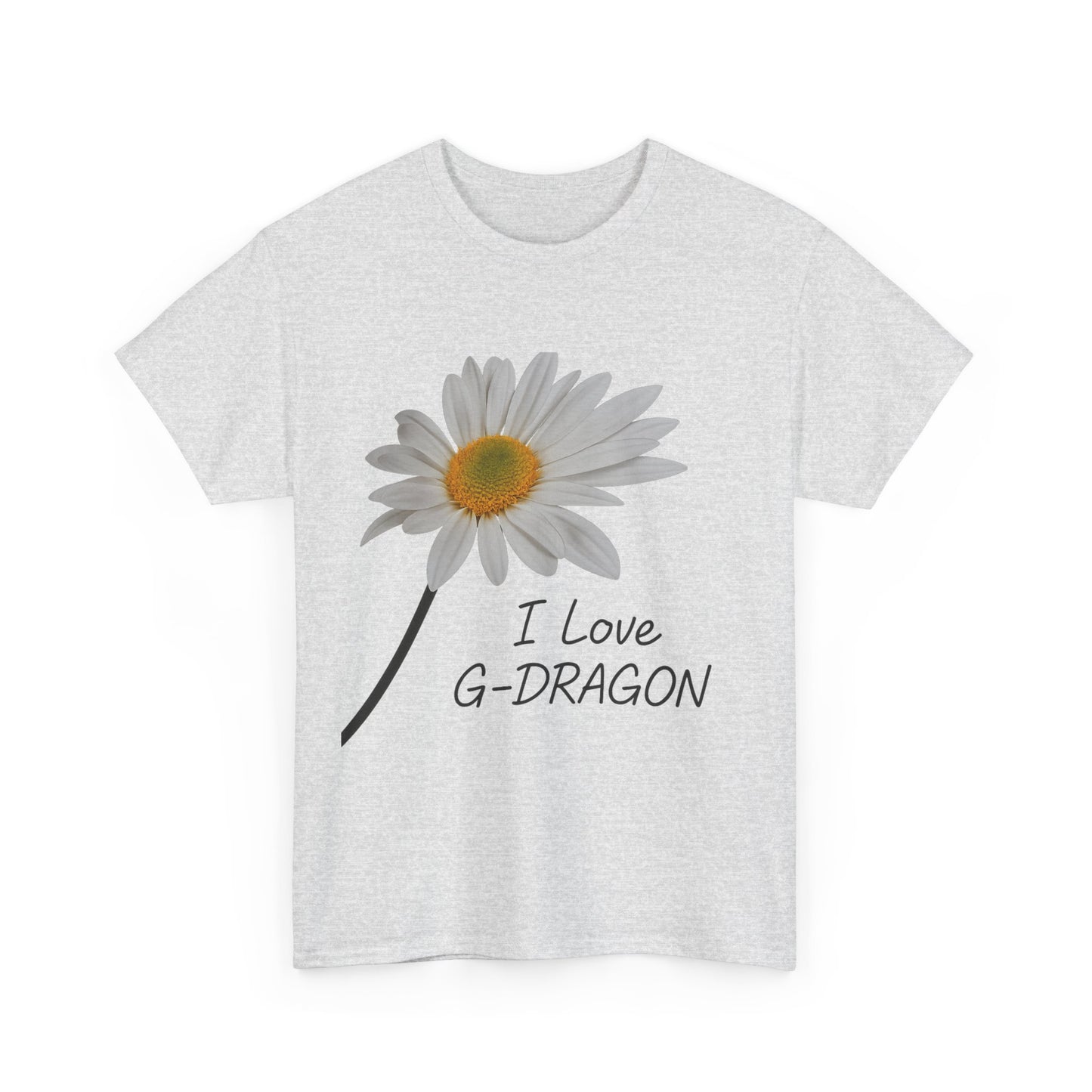 K-Pop Fan Tee, I Love G-DRAGON T-Shirt, Unisex Cotton Top, Music Lover Gift, Floral Graphic Tee, Birthday Gift for Fans,GD, G-DRAGON