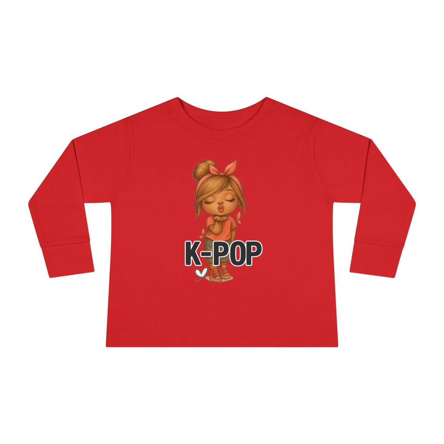K-Pop Toddler Long Sleeve Tee, Cute K-Pop Shirt, Gift for Kids, Playtime Tee, Musical Kids Apparel, Child's Fashion Top