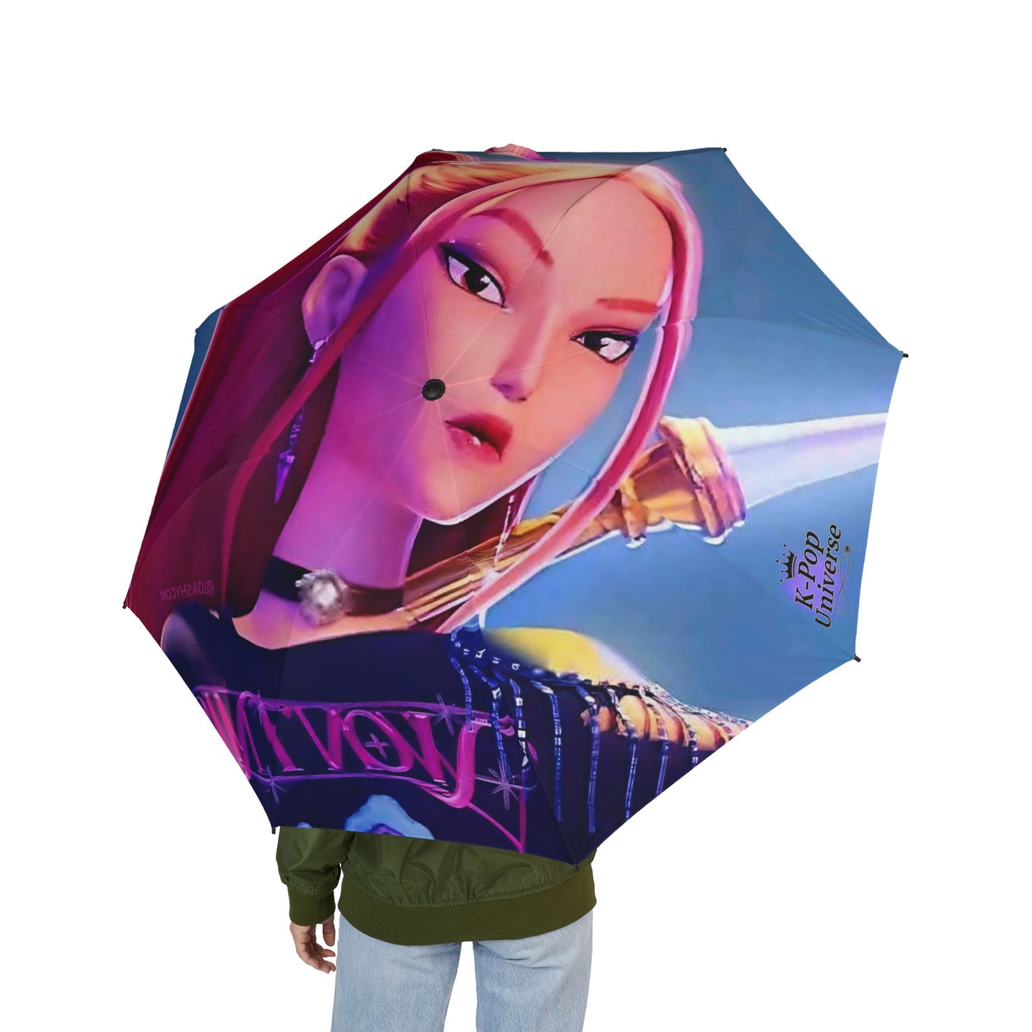 Stylish Foldable Umbrella with Trendy Design, Fashionable Rain Gear for Teens, Perfect Gift for Birthdays, Cosplay Events, and Festivals, k-pop demon Hunters