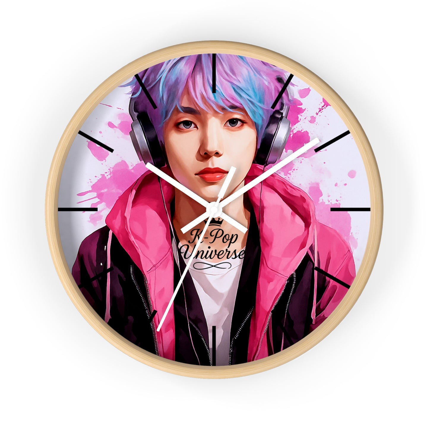 K-Pop Themed Wall Clock, Trendy Clock for Music Lovers, Perfect Gift for K-Pop Fans, Home Decor, Unique Desk Accessory