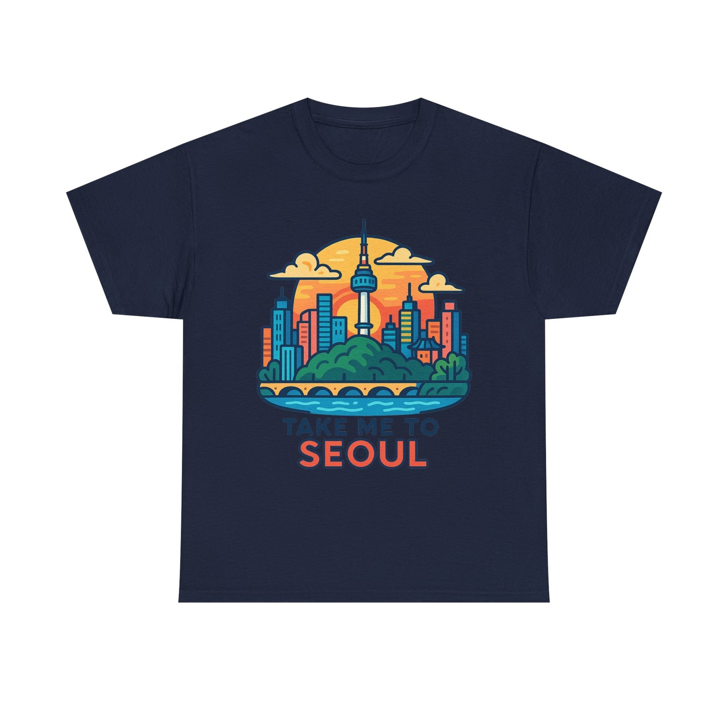 K-Pop Seoul Adventure Tee, Trendy Unisex T-Shirt, City Skyline Graphic, Music Lovers Gift, Casual Streetwear