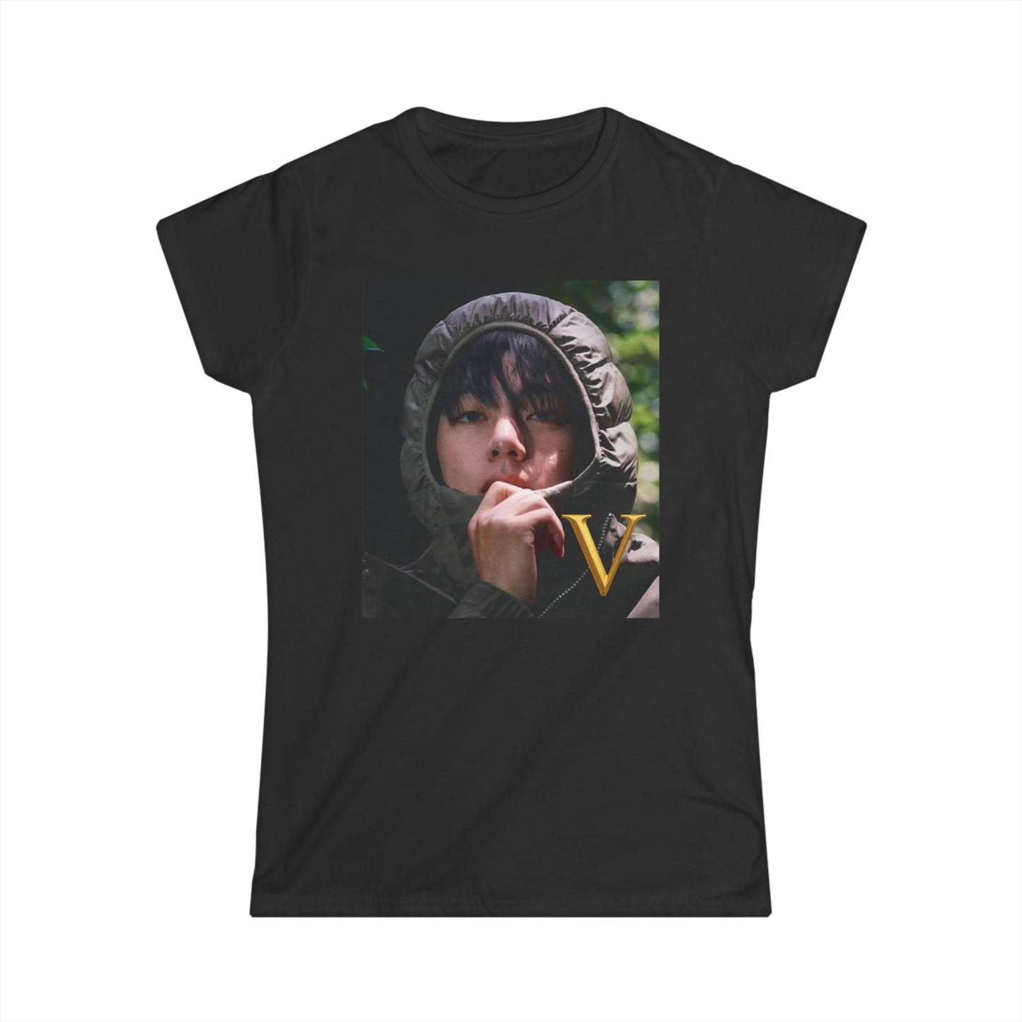 V/BTS/K-Pop Universe Women's Softstyle Tee, Trendy Graphic Tee, Casual K-Pop Shirt, Gift for Fans, Stylish Concert Outfit