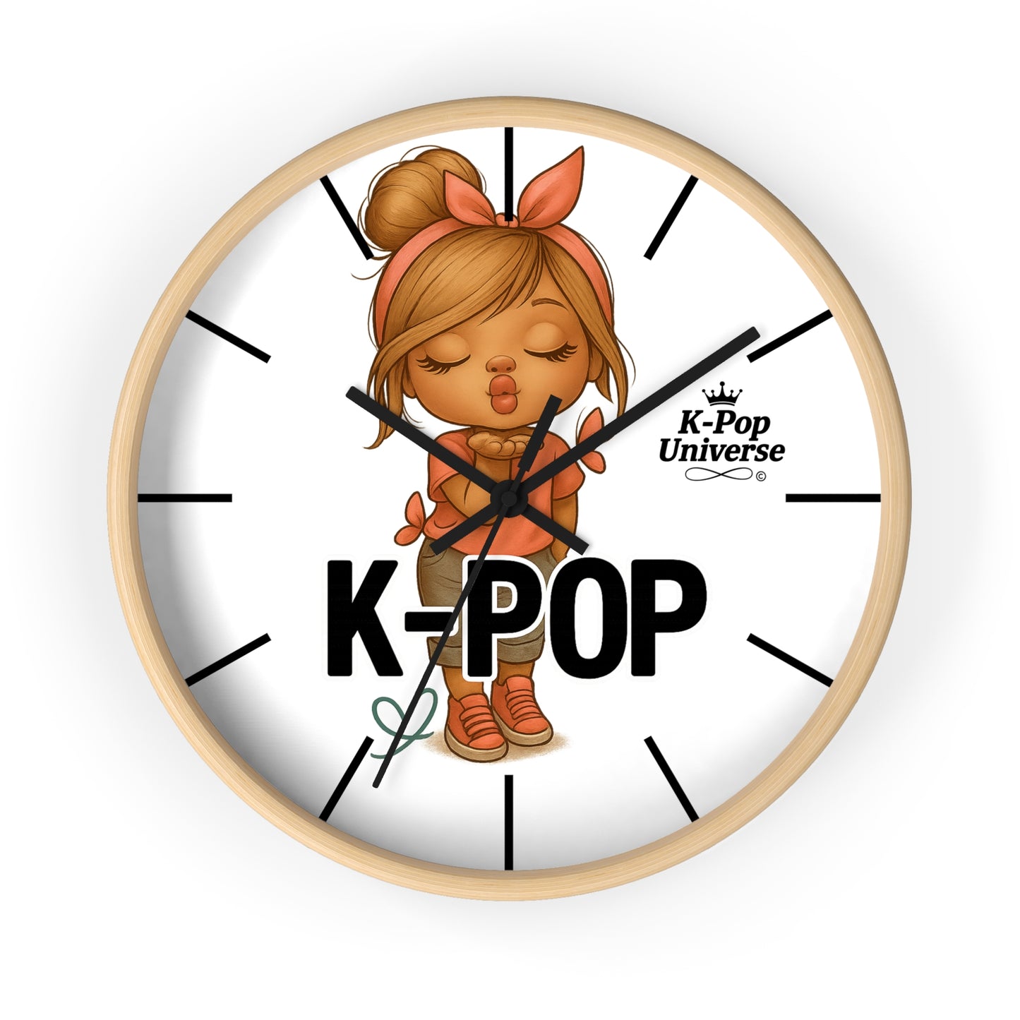 K-Pop Themed Wall Clock, Cute K-Pop Decor, Fan Gift, Music Lover Gift, Unique Home Decor, Trendy Wall Art
