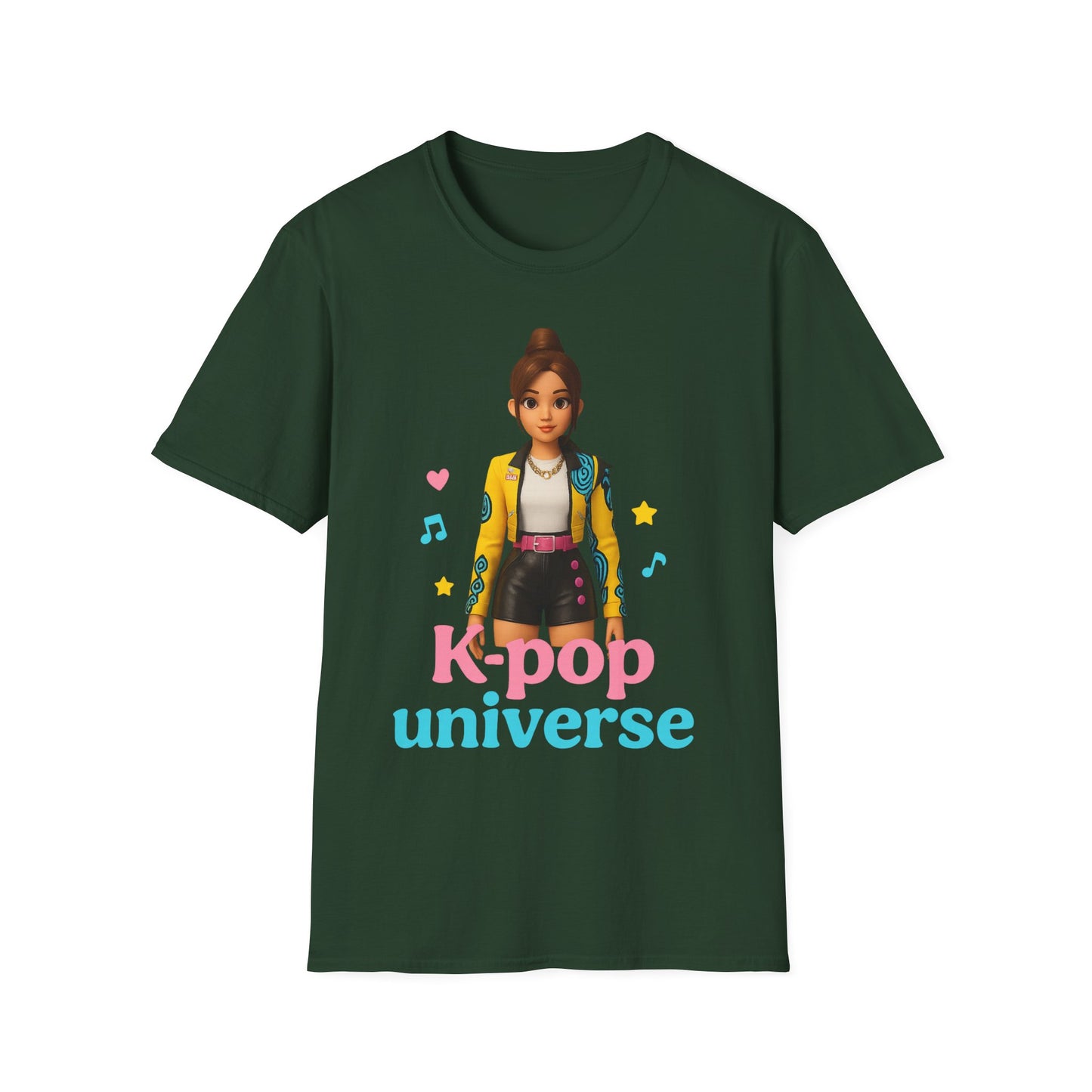 K-Pop Universe Unisex Softstyle T-Shirt, Trendy K-Pop Tee, Gift for Music Lovers, Casual Wear, Concert Outfit