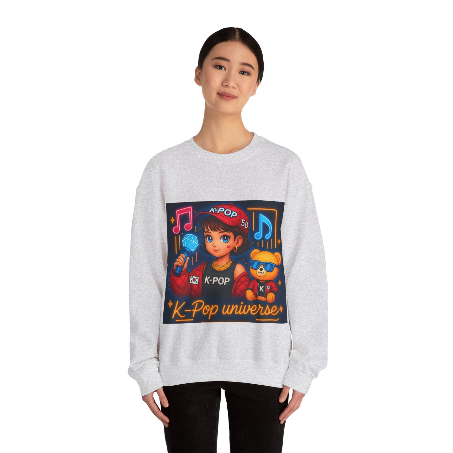 K-Pop Universe Sweatshirt, Cozy Unisex Crewneck for Fans, Perfect for Gifting, Concerts, and Everyday Wear
