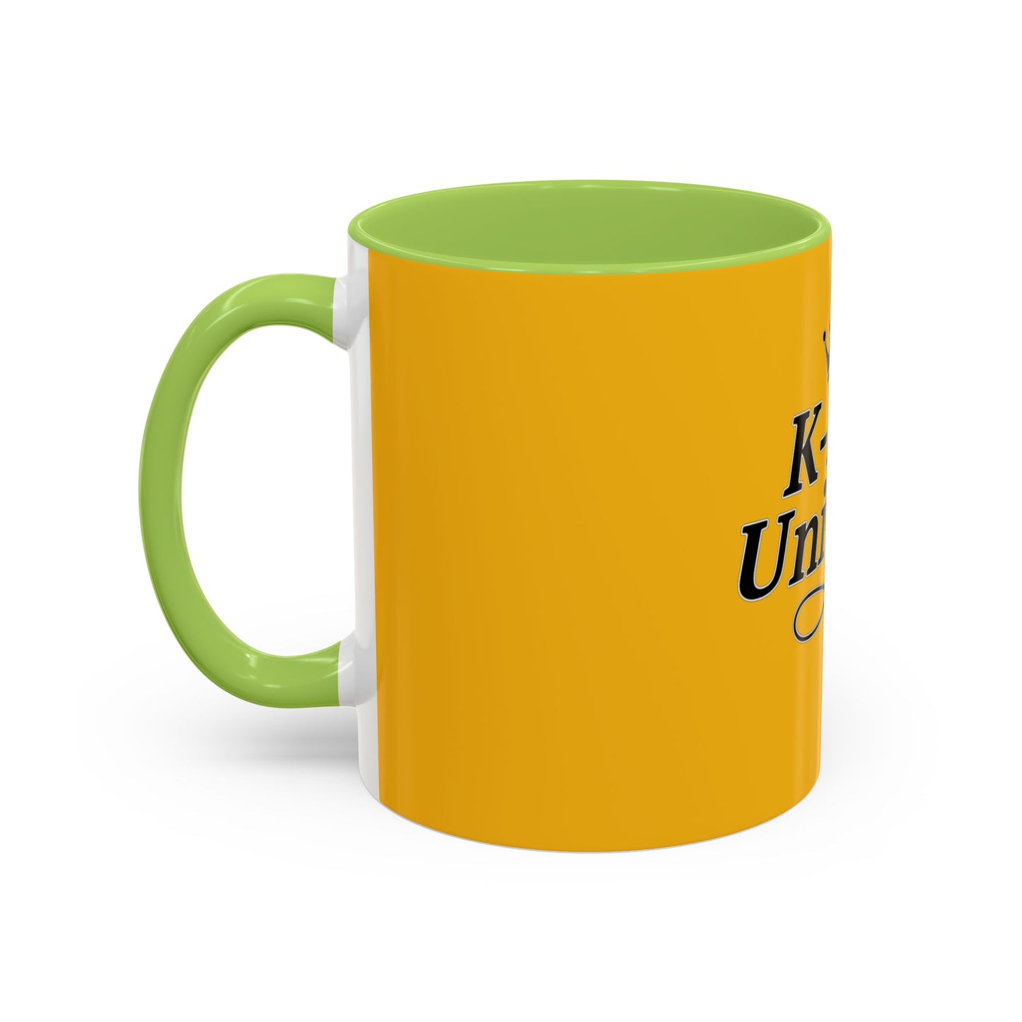 K-Pop Universe Accent Coffee Mug | Perfect for Fans, Gifts for Birthdays, Unique Collectors Item, Vibrant Yellow Mug, Black Handle Mug, K-pop universe