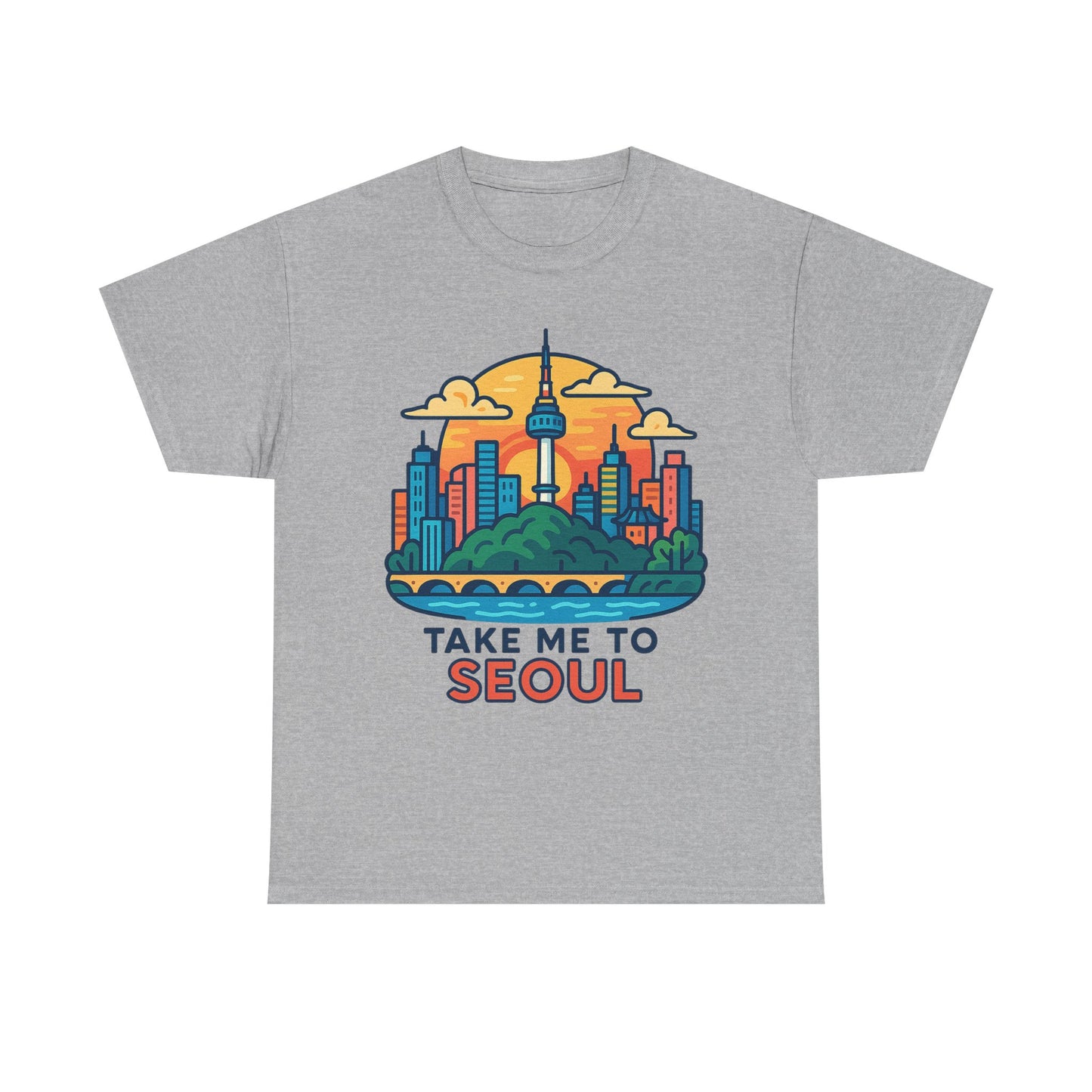 K-Pop Seoul Adventure Tee, Trendy Unisex T-Shirt, City Skyline Graphic, Music Lovers Gift, Casual Streetwear