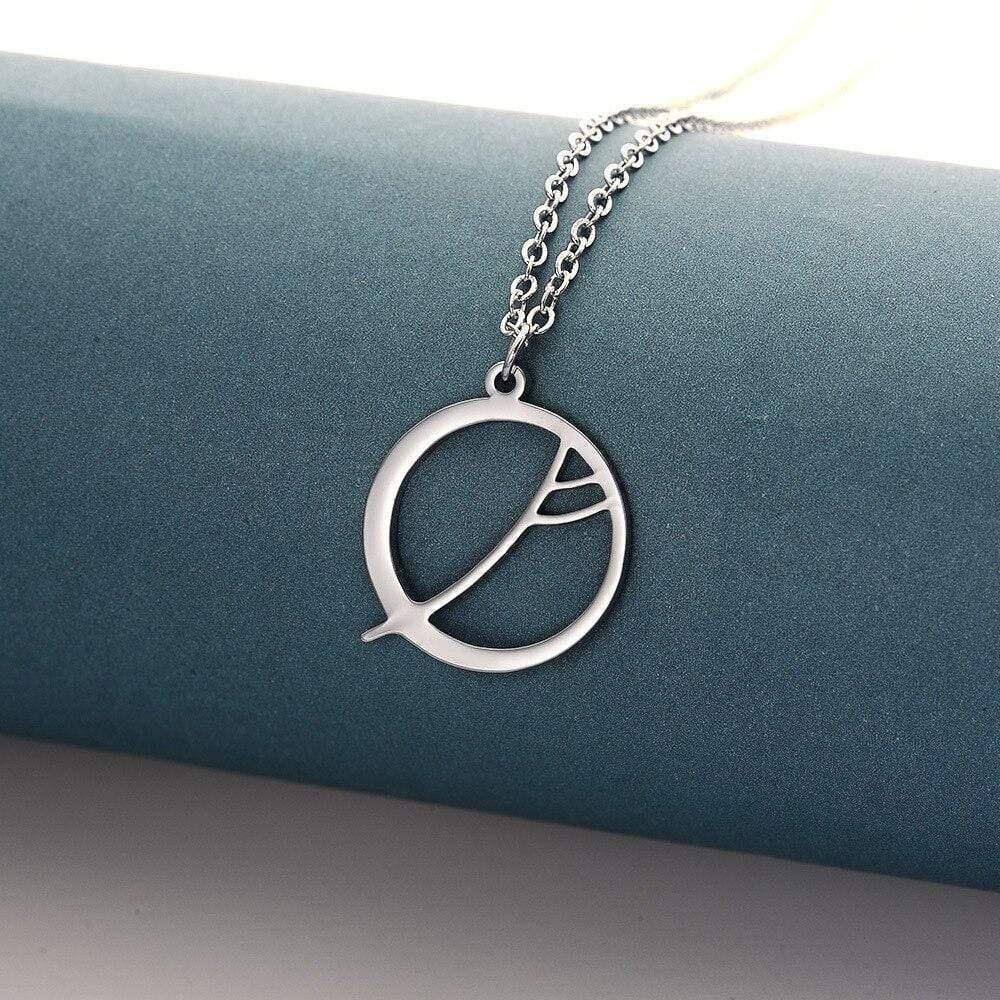 Korean Drama Druna Hotel IU Li Zhien Same Gift Pendant Gift Full Moon Necklace Fade resistant Lucky Necklace