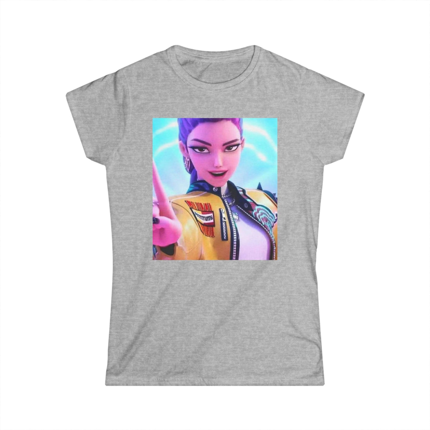 Women's Graphic Tee, Casual Wear, Gamer Shirt, Anime Style Top, Unique Gift for Her, Everyday Comfort, Birthday Present, k-pop demon Hunters