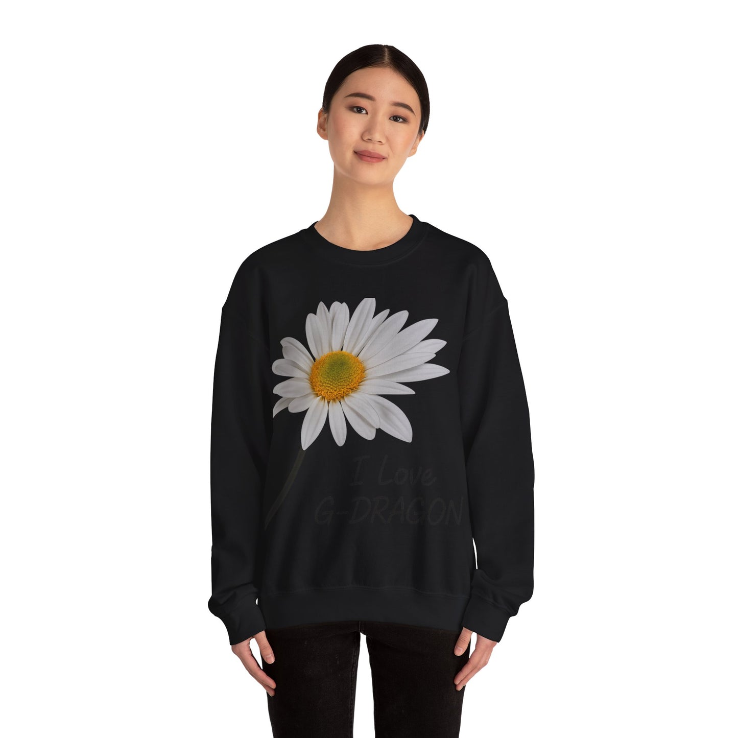 K-Pop Love Sweatshirt, I Love G-DRAGON Sweatshirt, Unisex K-Pop Crewneck, Gift for K-Pop Fans, Comfortable Music Apparel,GD,I Love G-DRAGON