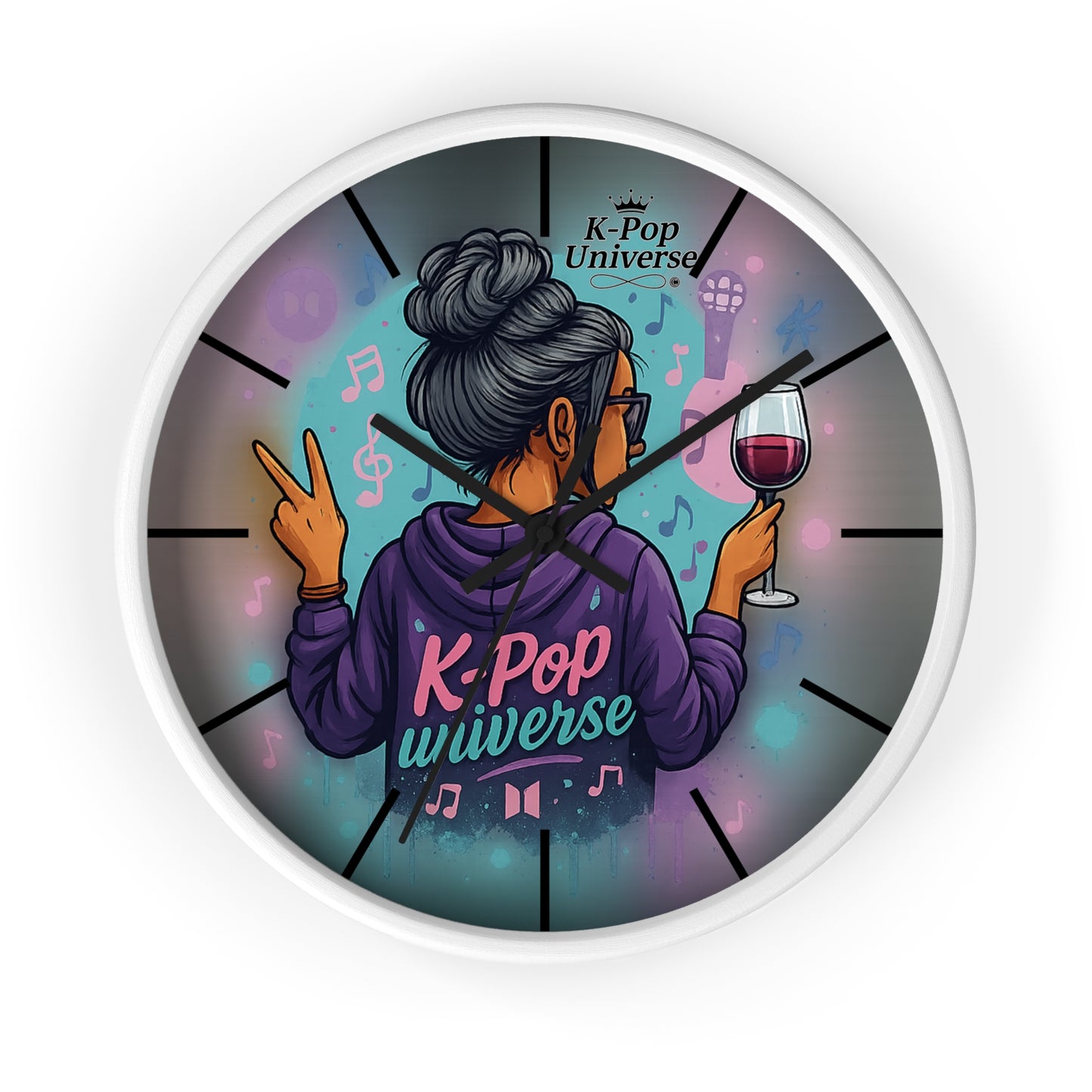 K-Pop Universe Wall Clock, Stylish Home Decor, Music Lover Gift, K-Pop Fan Accessory, Unique Wall Art, Trendy Timepiece