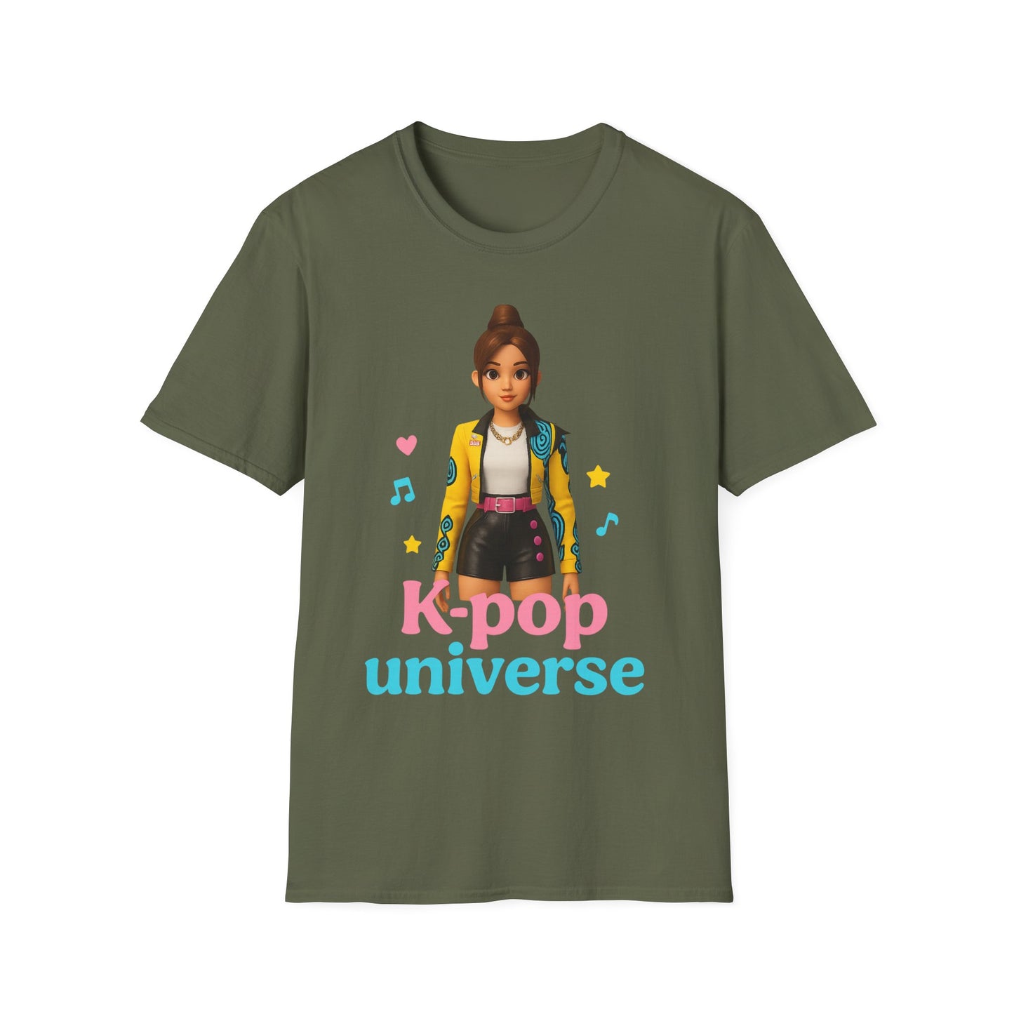 K-Pop Universe Unisex Softstyle T-Shirt, Trendy K-Pop Tee, Gift for Music Lovers, Casual Wear, Concert Outfit
