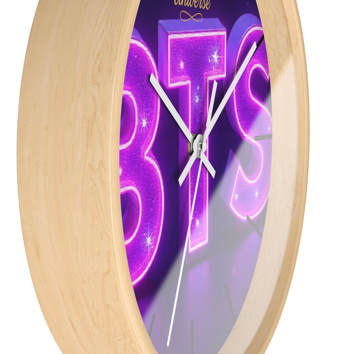 BTS Neon Wall Clock - Fan Gift, Bedroom Decor, K-Pop Collectible, Unique Wall Art, Birthday Present