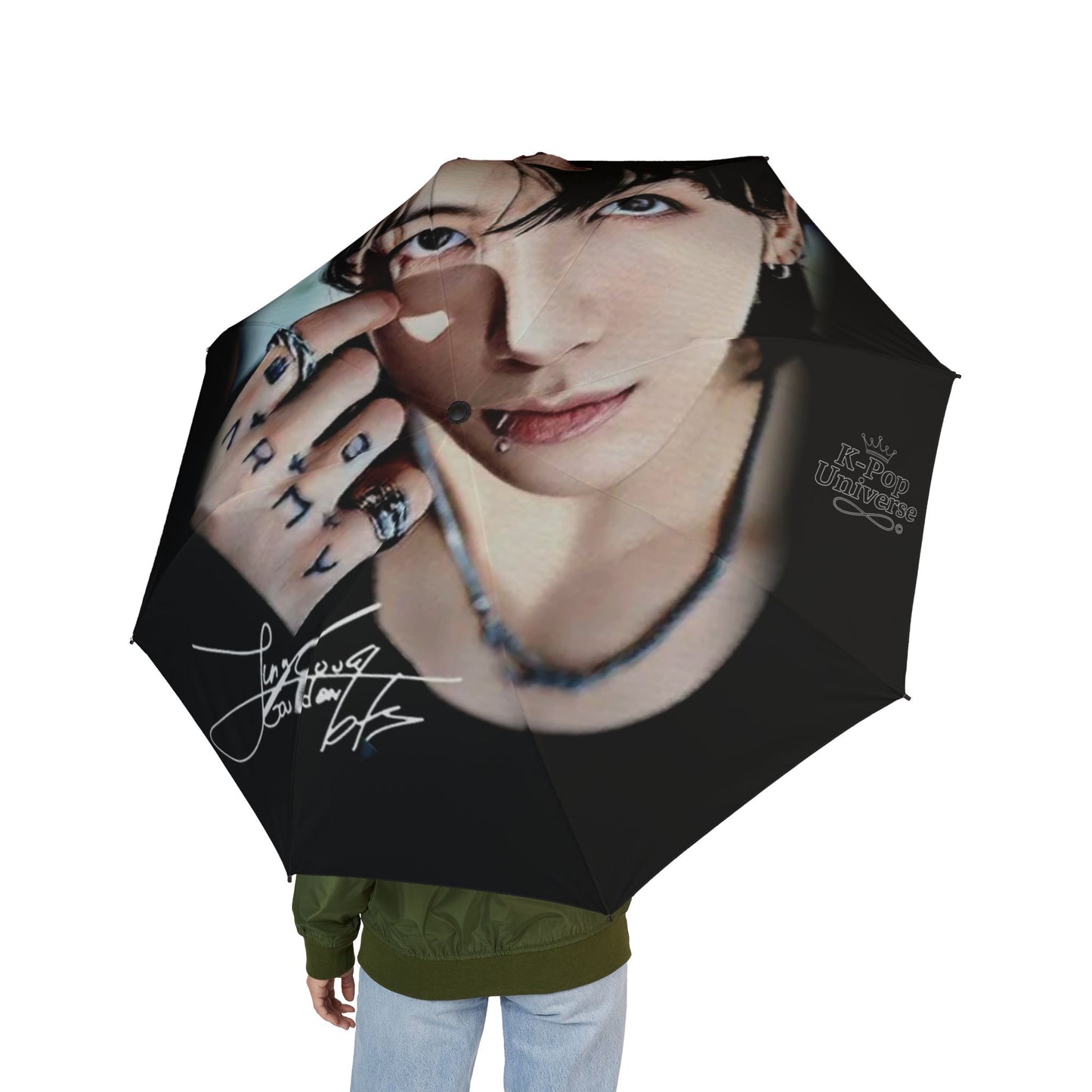 Stylish Foldable Umbrella featuring Artistic Design, Perfect for Rainy Days, Gifts, Collectibles, Fashion Accessories, K-Pop Merchandise