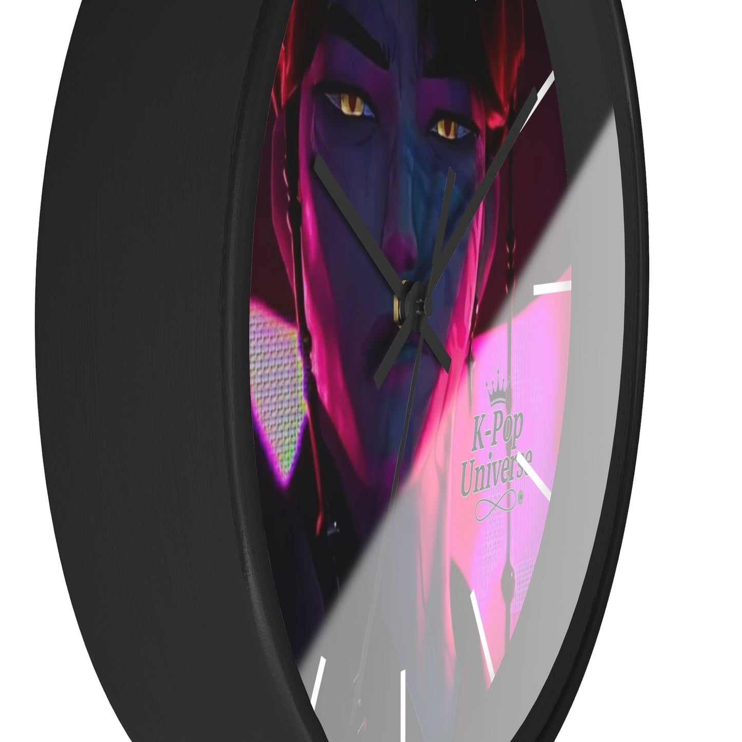 Vibrant Anime-Themed Wall Clock, Unique Home Decor, Stylish Clock for Gamers, Gift for Anime Lovers, Modern Clock for Any Room, k-pop demon Hunters, k-pop universe