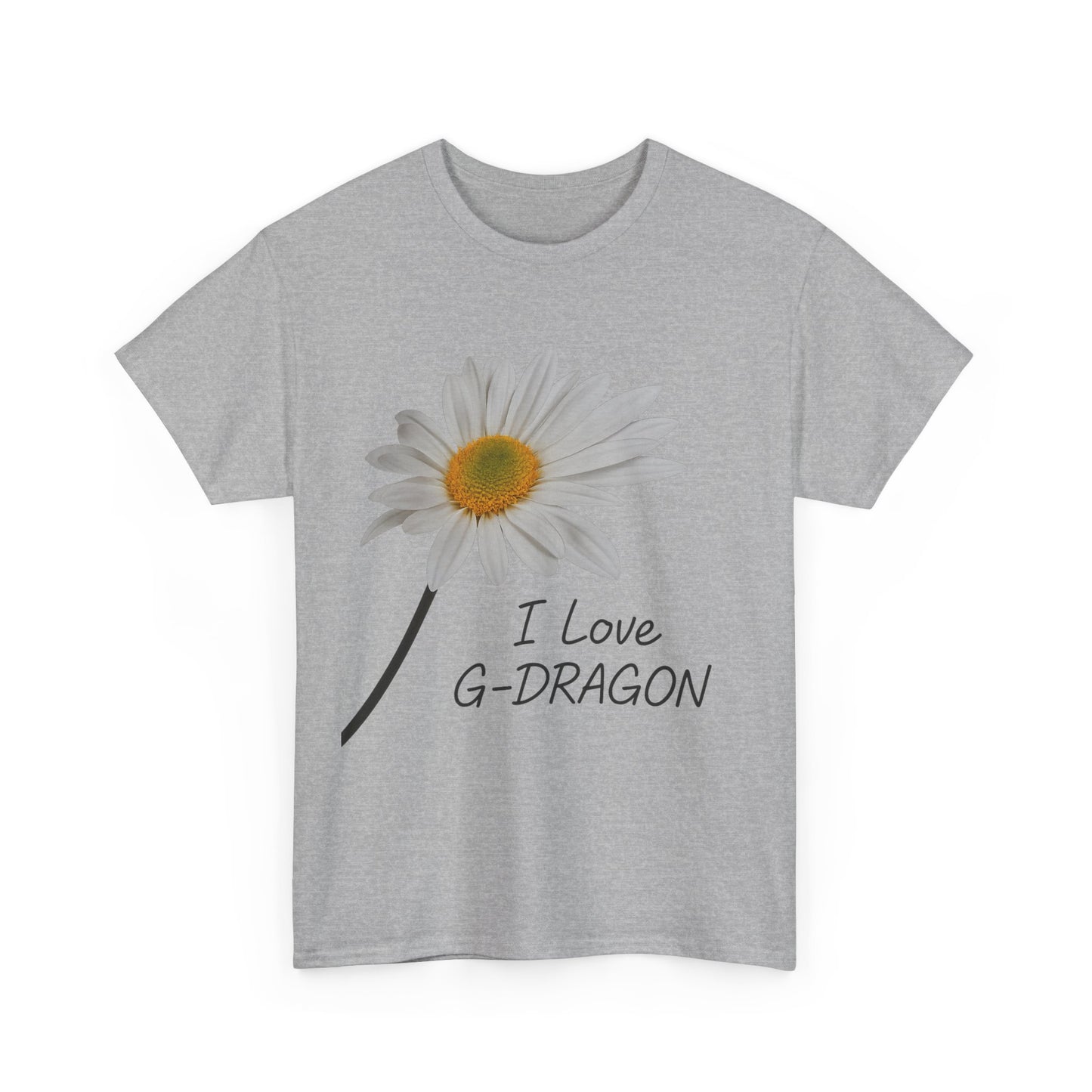 K-Pop Fan Tee, I Love G-DRAGON T-Shirt, Unisex Cotton Top, Music Lover Gift, Floral Graphic Tee, Birthday Gift for Fans,GD, G-DRAGON