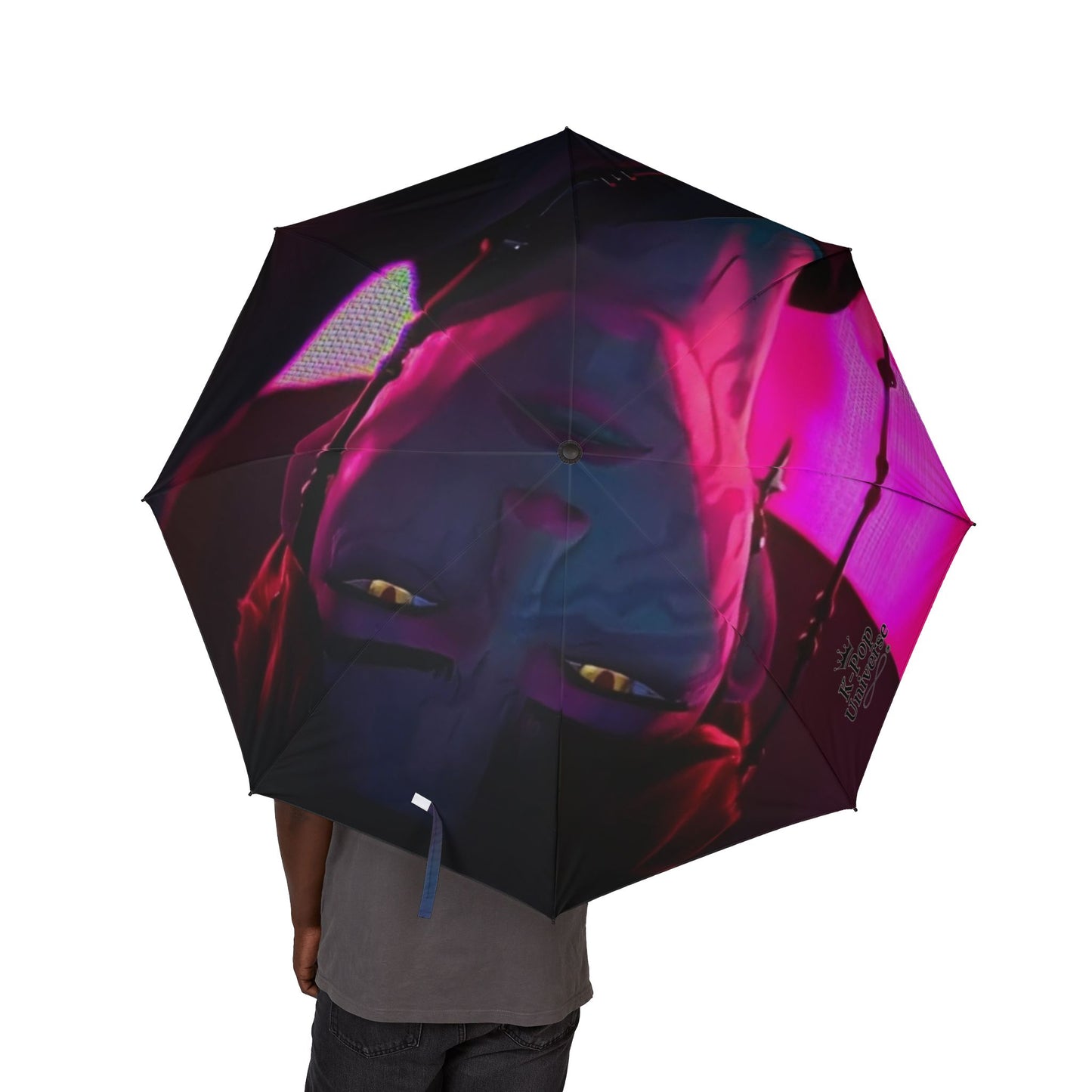 Colorful Foldable Umbrella with Art Design - Stylish Compact Travel Umbrella, Rain Gear for Art Lovers, Unique Gift for Friends, k-pop demon Hunters