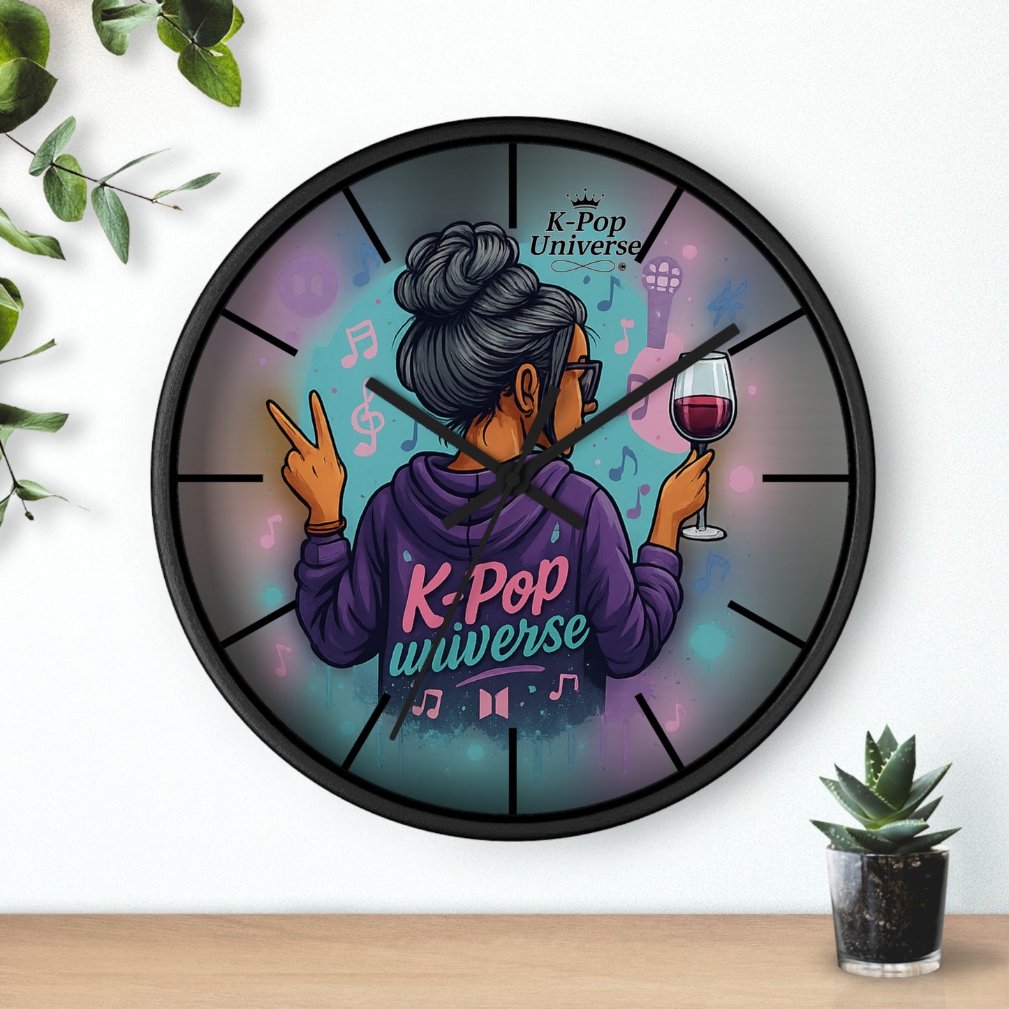 K-Pop Universe Wall Clock, Stylish Home Decor, Music Lover Gift, K-Pop Fan Accessory, Unique Wall Art, Trendy Timepiece
