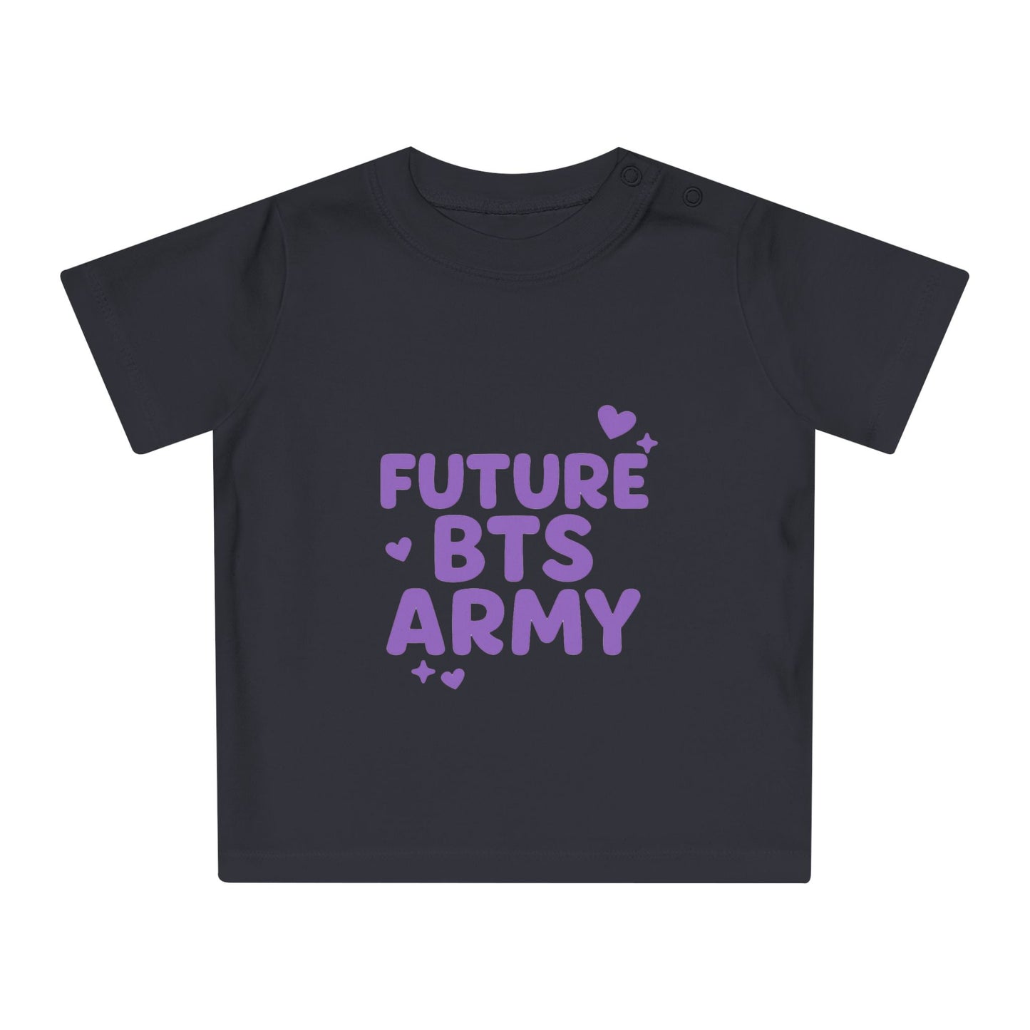 Adorable BTS Baby T-Shirt: Future Army K-Pop Fan Gear, Cute Gift, Toddler Tee, Infant Apparel, Baby Shower Gift, Trendy Kids Fashion