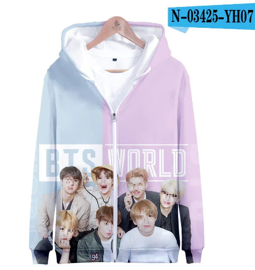 BTS Hoodie - Digital Print 3D Fashion Sweatshirt