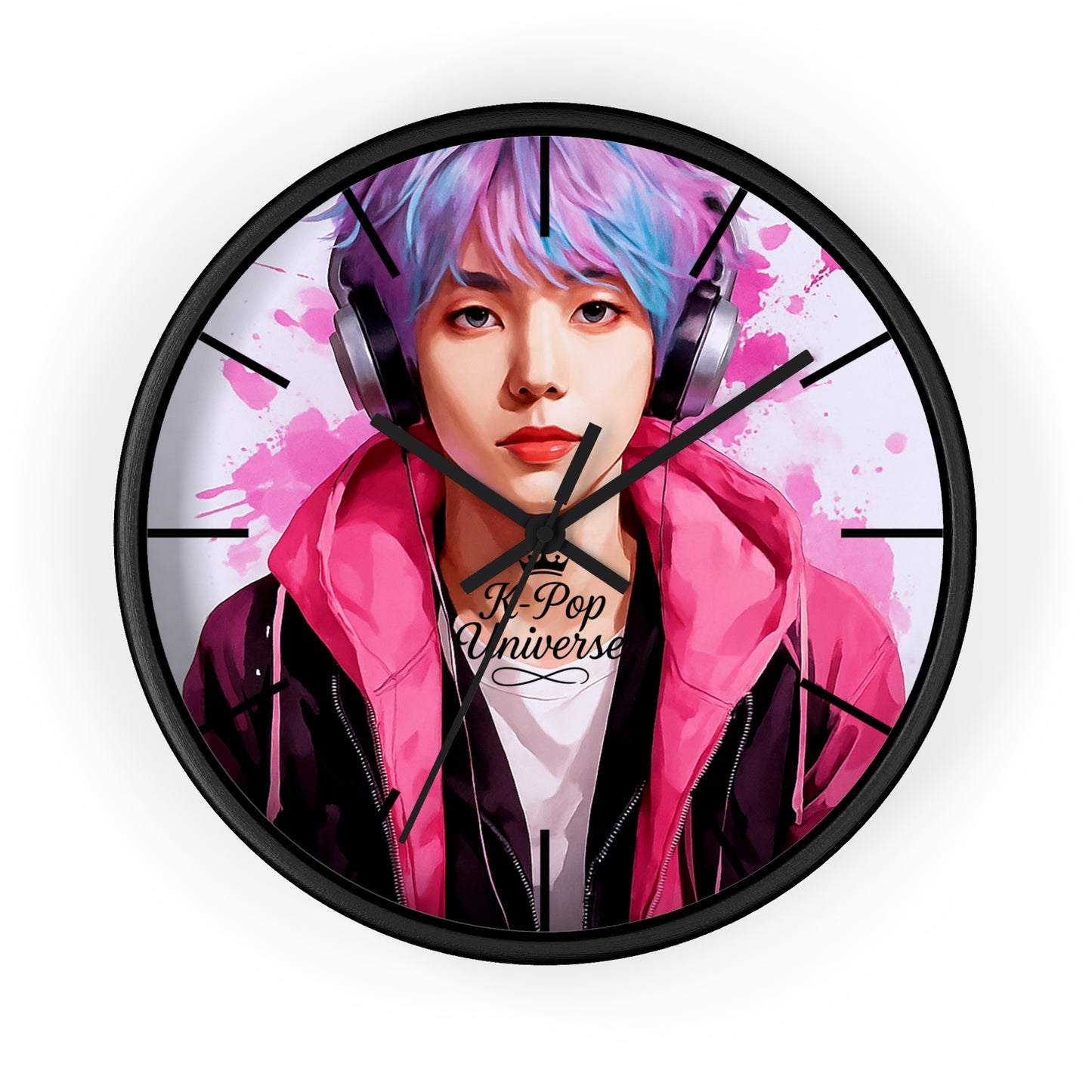 K-Pop Themed Wall Clock, Trendy Clock for Music Lovers, Perfect Gift for K-Pop Fans, Home Decor, Unique Desk Accessory