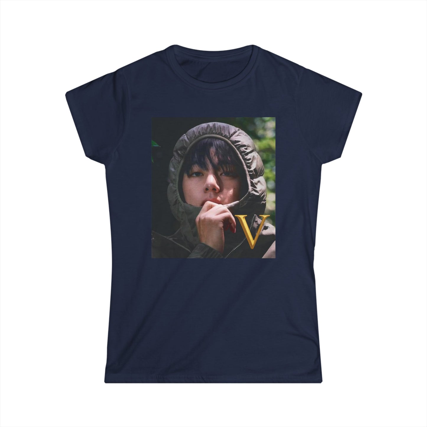 V/BTS/K-Pop Universe Women's Softstyle Tee, Trendy Graphic Tee, Casual K-Pop Shirt, Gift for Fans, Stylish Concert Outfit