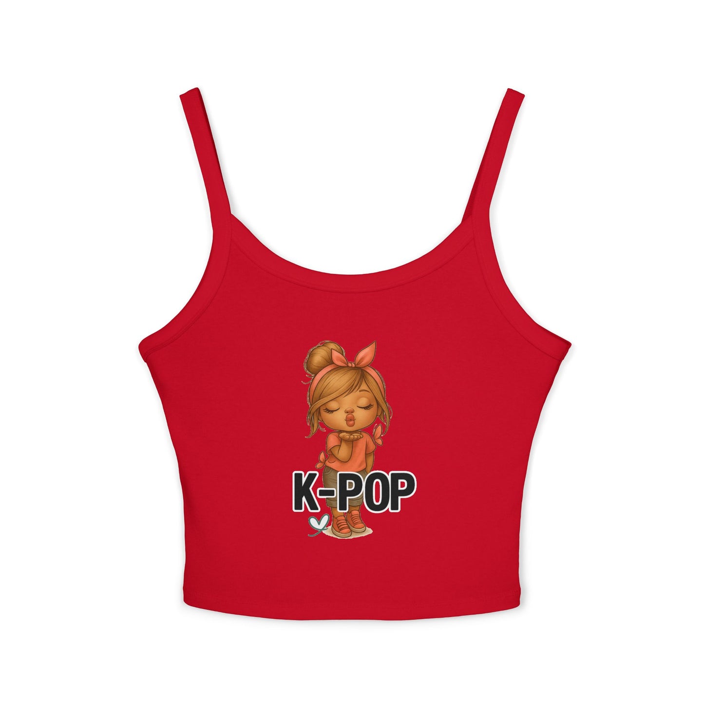 K-Pop Inspired Women's Spaghetti Strap Tank Top, Summer Fashion, Music Lover Gift, Festival Wear, Trendy Tops