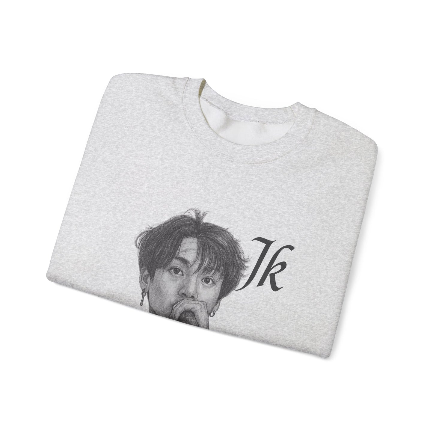 K-Pop Inspired Unisex Crewneck Sweatshirt, JK Sweatshirt, Music Lover Gift, Streetwear, Cozy Fashion, Fan Apparel,jk, BTS, Jungkook
